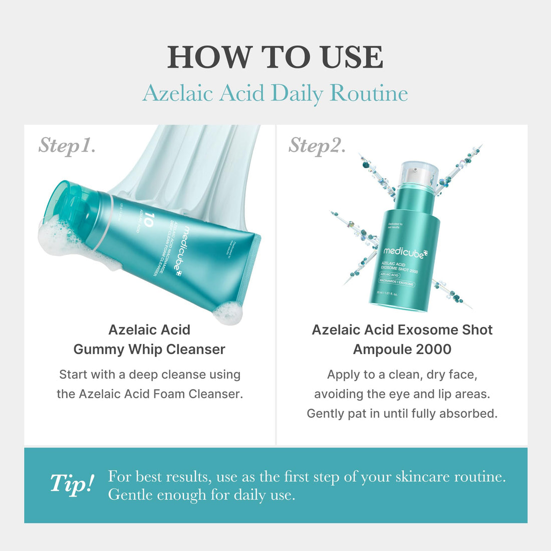 medicube Exosome Shot Zero 2,000 PPM Spicule Facial Serum | Liquid Skin Booster Serum | Exosome, AHA+BHA+PHA | Pore Care, Dead Skin Cells, Skin Texture | Korean Skincare, 1.01 fl.oz Halalzen