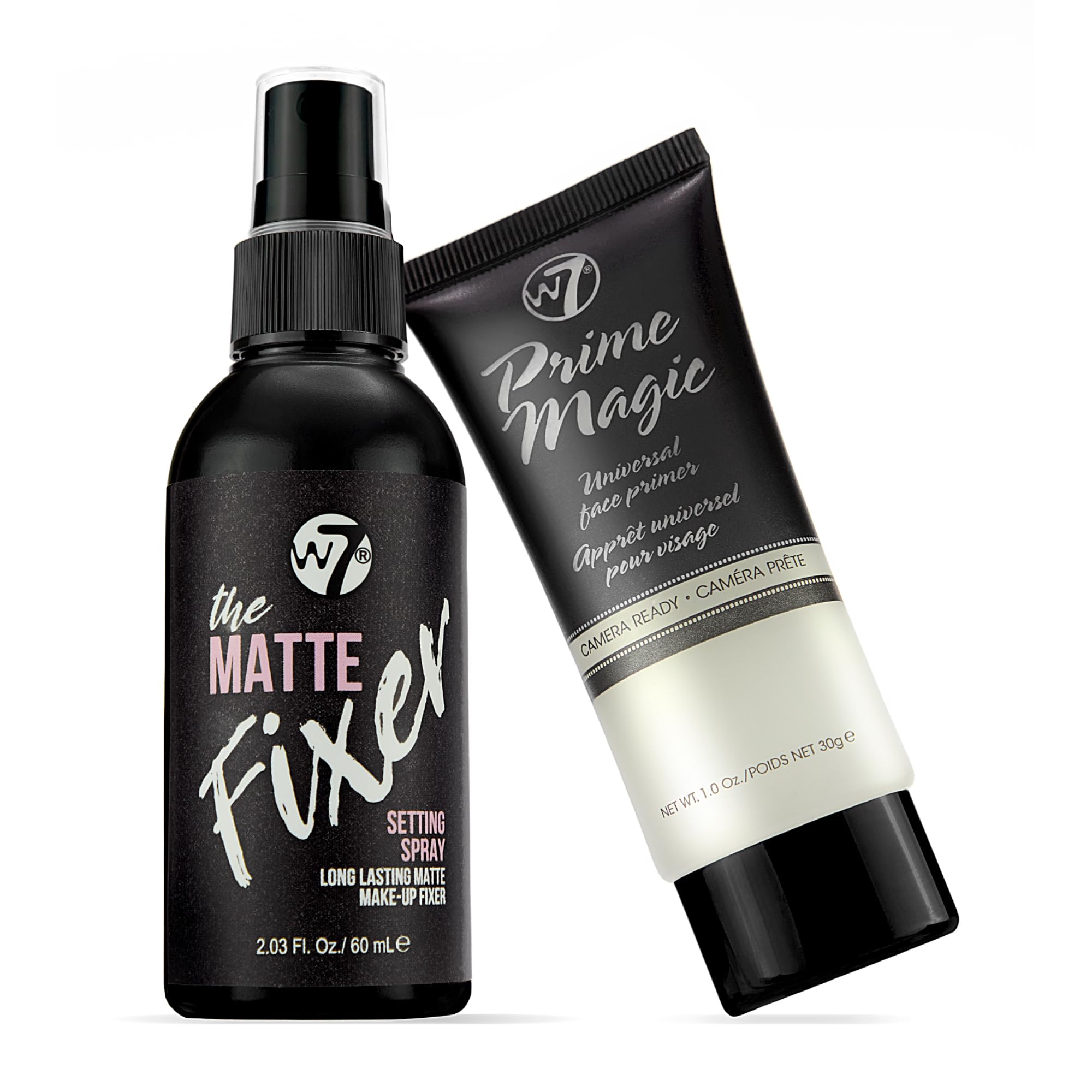W7 Prime Magic & The Fixer Matte Set - Makeup Primer & Setting Spray Duo for a Smooth, Matte Finish - Pore Minimiser & Shine Control - Quick-Drying, Non-Sticky - Vegan & Cruelty-Free Halalzen