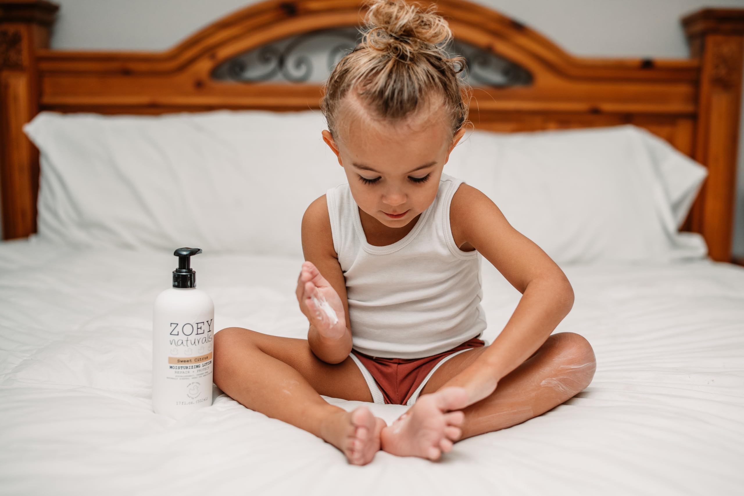 Zoey Naturals Sweet Citrus Baby Lotion - Enriched with Shea, Apricot Oil, Aloe & Avocado - Soothes & Moisturizes with Orange & Pomegranate - Gentle for Eczema Skin, Made in USA Halalzen