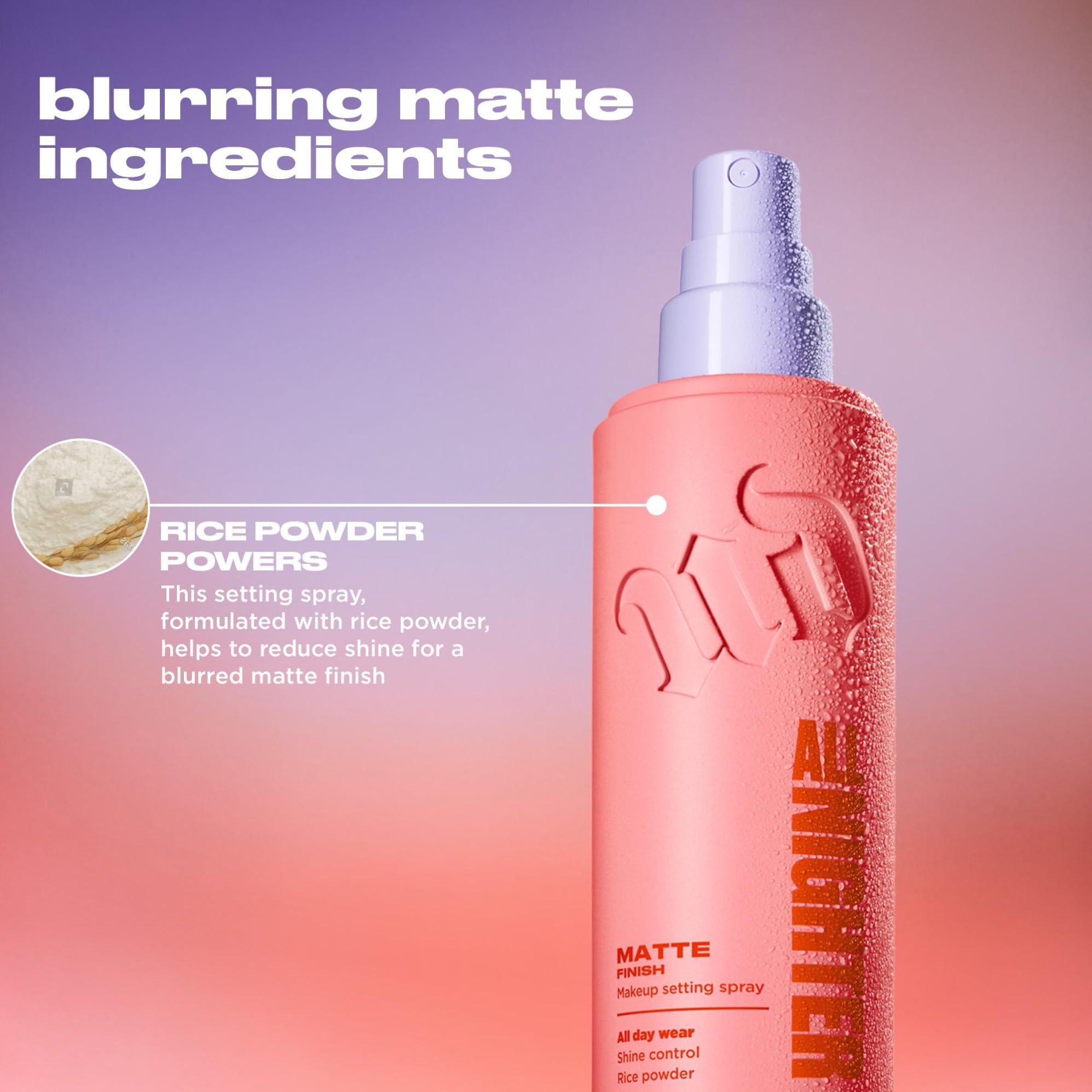 Urban Decay All Nighter Waterproof Make-Up Setting Spray Matte Finish, Up to 24hr Wear, All-Day Shine Control, Blurs Pores, Sweat & Transfer Resistant Halalzen