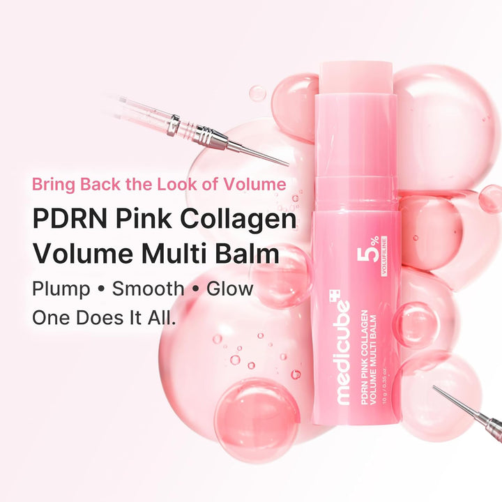 medicube PDRN Pink Collagen Volume Multi Balm Stick | Volufiline, PDRN, NAD, Collagen | Face & Body Balm for Under-Eyes, Neck, Forehead, Smile Lines, Lips | Plumping, Radiance, Line Care | K-Beauty Halalzen