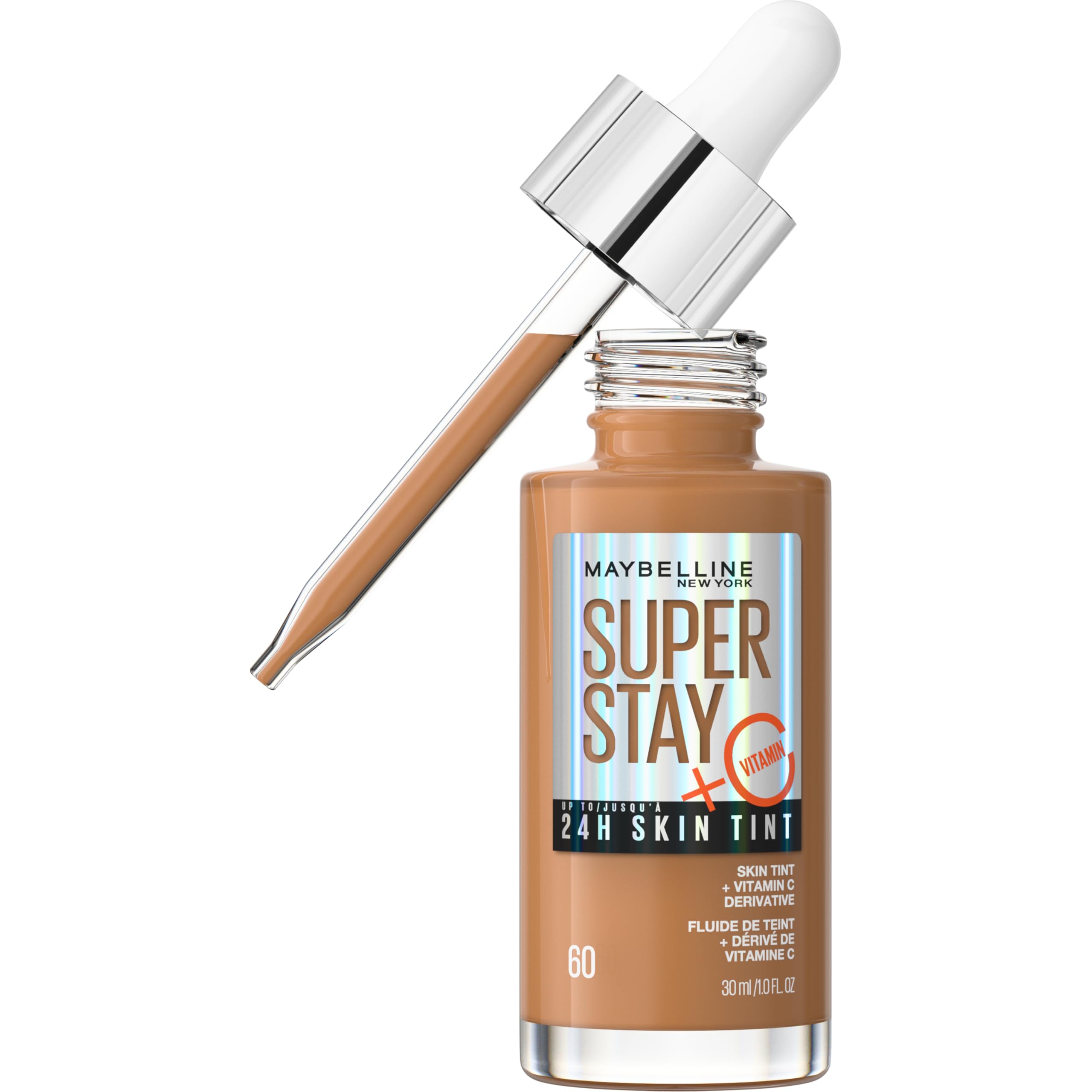 Maybelline Super Stay Skin Tint Foundation, With Vitamin C*, Brighten and Glow Serum Foundation with Long-Lasting, Buildable Coverage, Up to 24H Wear, Vegan Formula, Shade 06 Halalzen