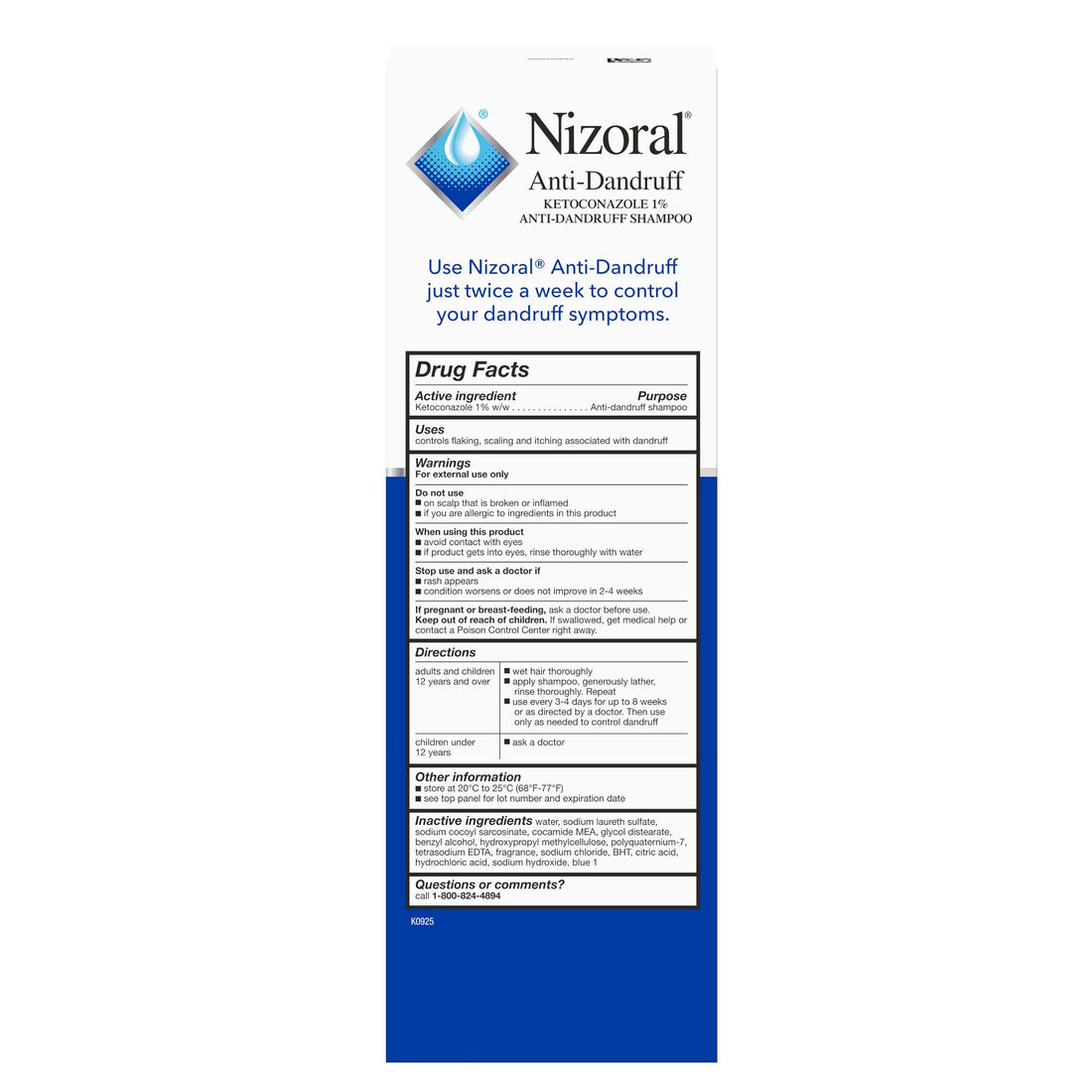 Nizoral Anti-Dandruff Shampoo with 1% Ketoconazole, Fresh Scent, 7 Fl Oz