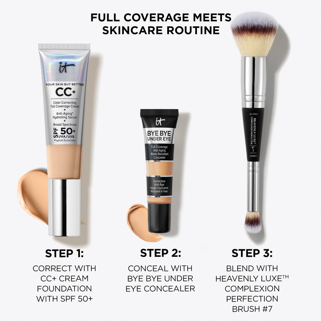 IT Cosmetics Bye Bye Under Eye Concealer, Highly Pigmented and Water-Resistant with Long-Wearing Finish, Conceal look of Dark Circles, with Peptides, Hydrolysed Collagen & Antioxidants 12ml Halalzen