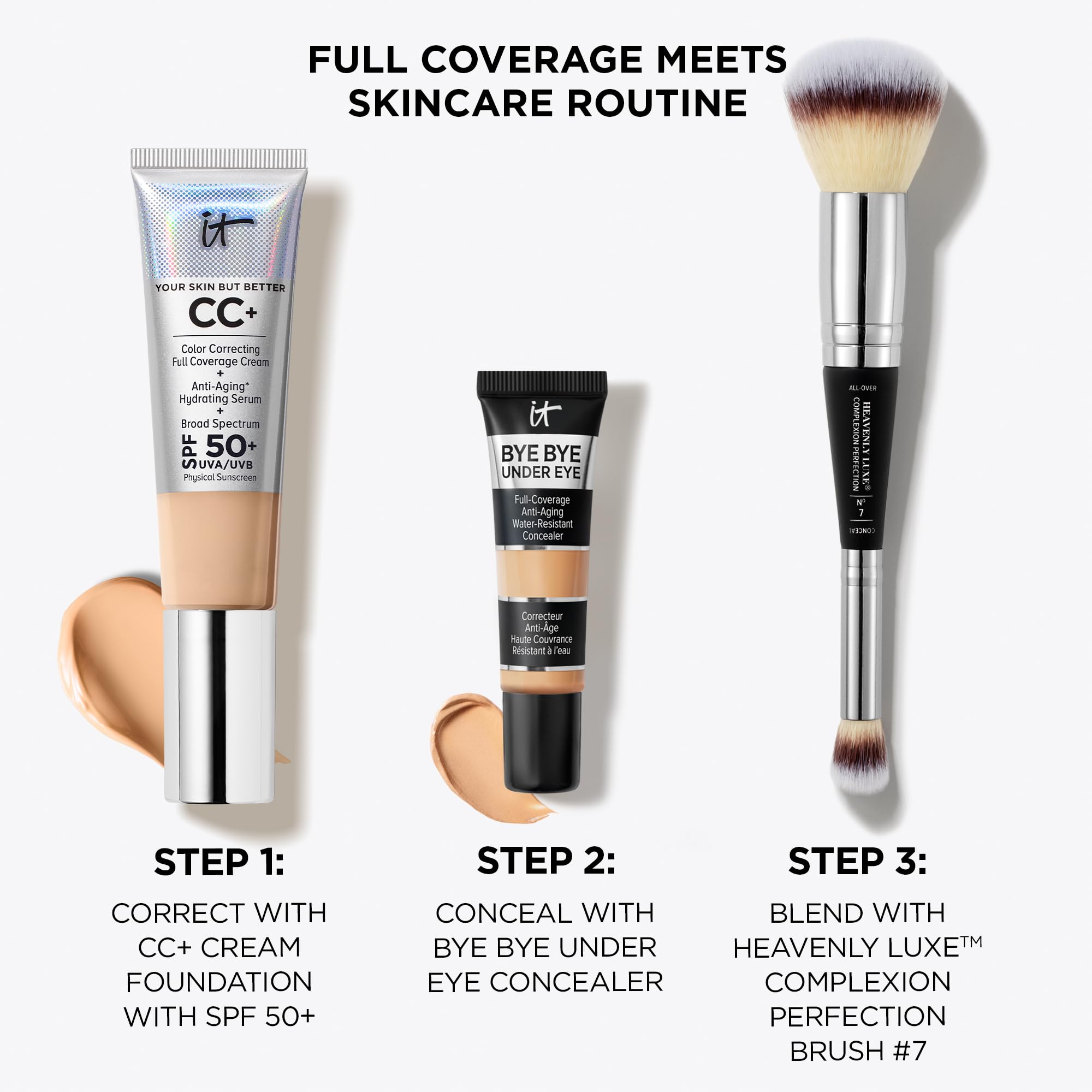 IT Cosmetics Bye Bye Under Eye Concealer, Highly Pigmented and Water-Resistant with Long-Wearing Finish, Conceal look of Dark Circles, with Peptides, Hydrolysed Collagen & Antioxidants 12ml Halalzen