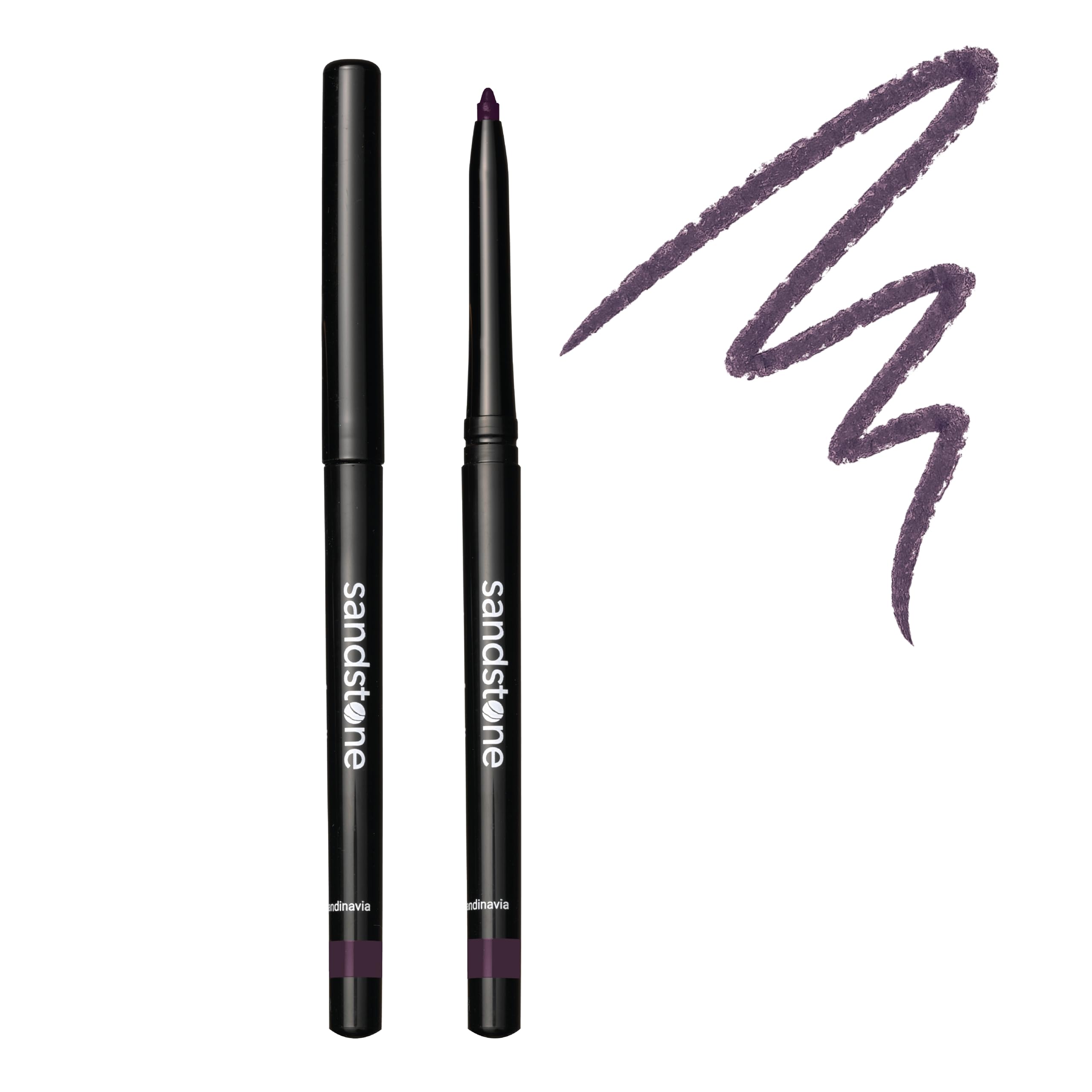 Sandstone Scandinavia Waterproof Eyeliner Pencil - Long-Lasting Gel Eye Liner for Sensitive Eyes - Hypoallergenic & Smudge-Proof - Fragrance-Free, Vegan & Allergy Tested (Black) Halalzen