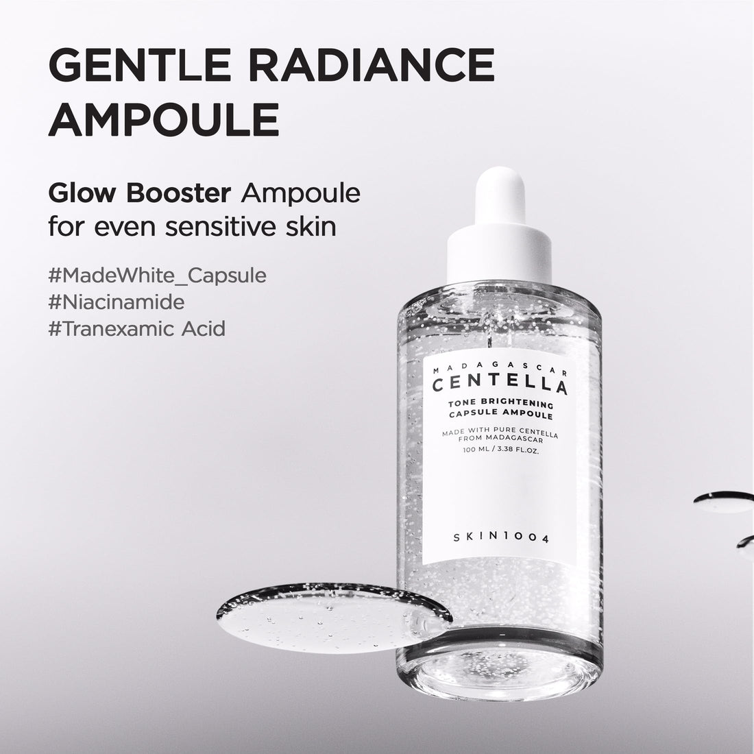 SKIN1004 Tone Balancing Capsule Ampoule, Niacinamide & Centella Serum for Face, Korean Hydrating Facial Serum for Unevne Skin Tone with Tranexamic Acid, Korean Skin Care, 3.38 fl.oz / 100ml Halalzen