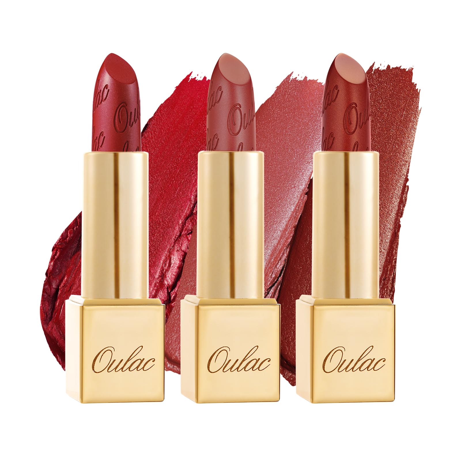 OULAC Metallic Shine Glitter Lipstick, Pink High Impact Lipcolor, Lightweight Soft and Ultra Hydrating, Long Lasting, Vegan & Cruelty-Free, Full-Coverage Lip Color 4.3 g/0.15 HIP & HIPPIE(11) Halalzen