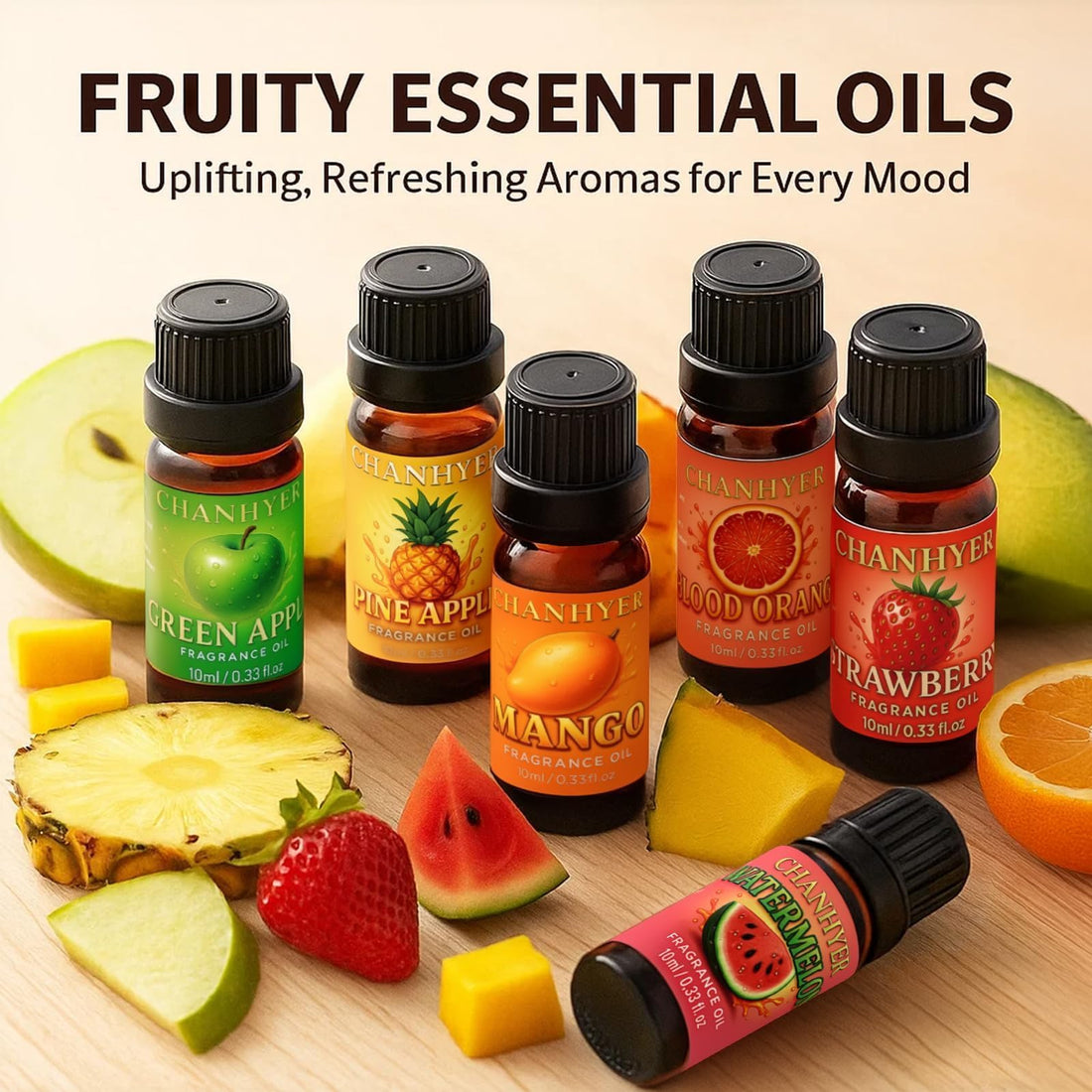 Hotel Collection Essential Oils for Diffusers for Home - 6 x 10 ml Luxury Scented Oil Set with Luxury Night,Jasmine Peppermint,White Tea,Citrus Happiness,My Way,Hotel Lobby,Gift for Women and Men