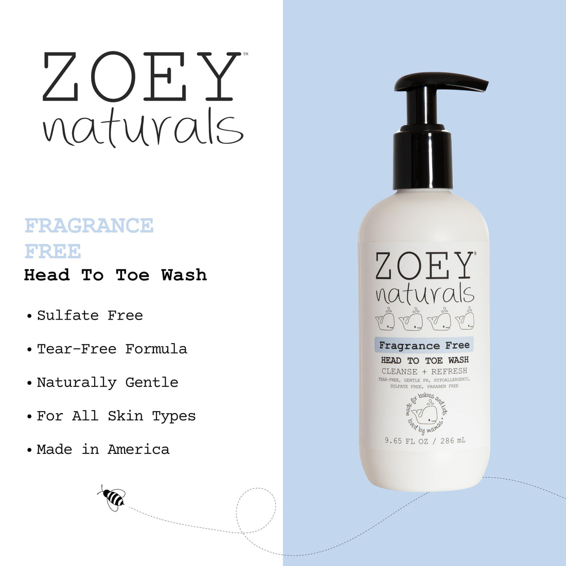 Zoey Naturals - Soothing Lavender Wash & Shampoo - Toddlers & Kids - With Tear-free, Paraben-Free, All Natural Ingredients for Sensitive Skin- 17 Oz Halalzen
