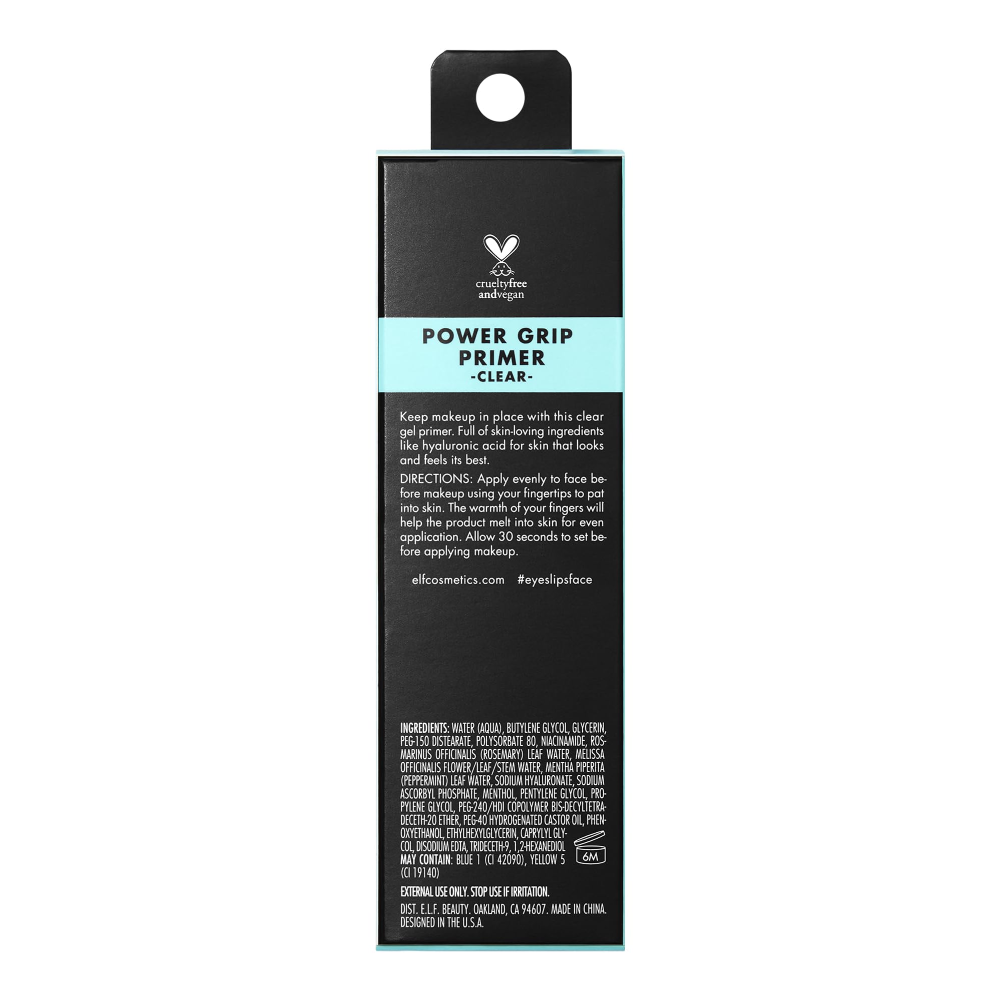 e.l.f. Power Grip Primer, Gel-Based & Hydrating Face Primer For Smoothing Skin & Gripping Makeup, Moisturizes & Primes, 0.811 Fl Oz (24 ml.) Halalzen