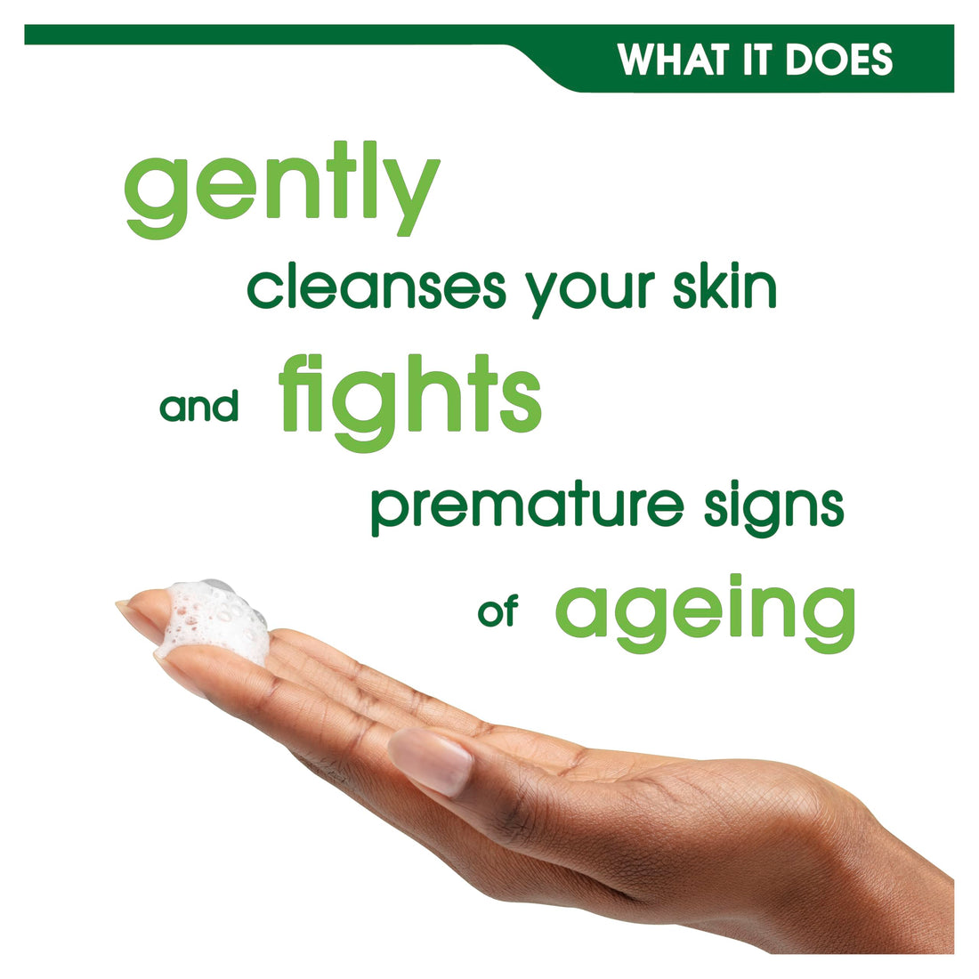 Simple Regeneration Age Resisting Facial Wash with green tea and prebiotic cleanser for revived and revitalised skin 150 ml