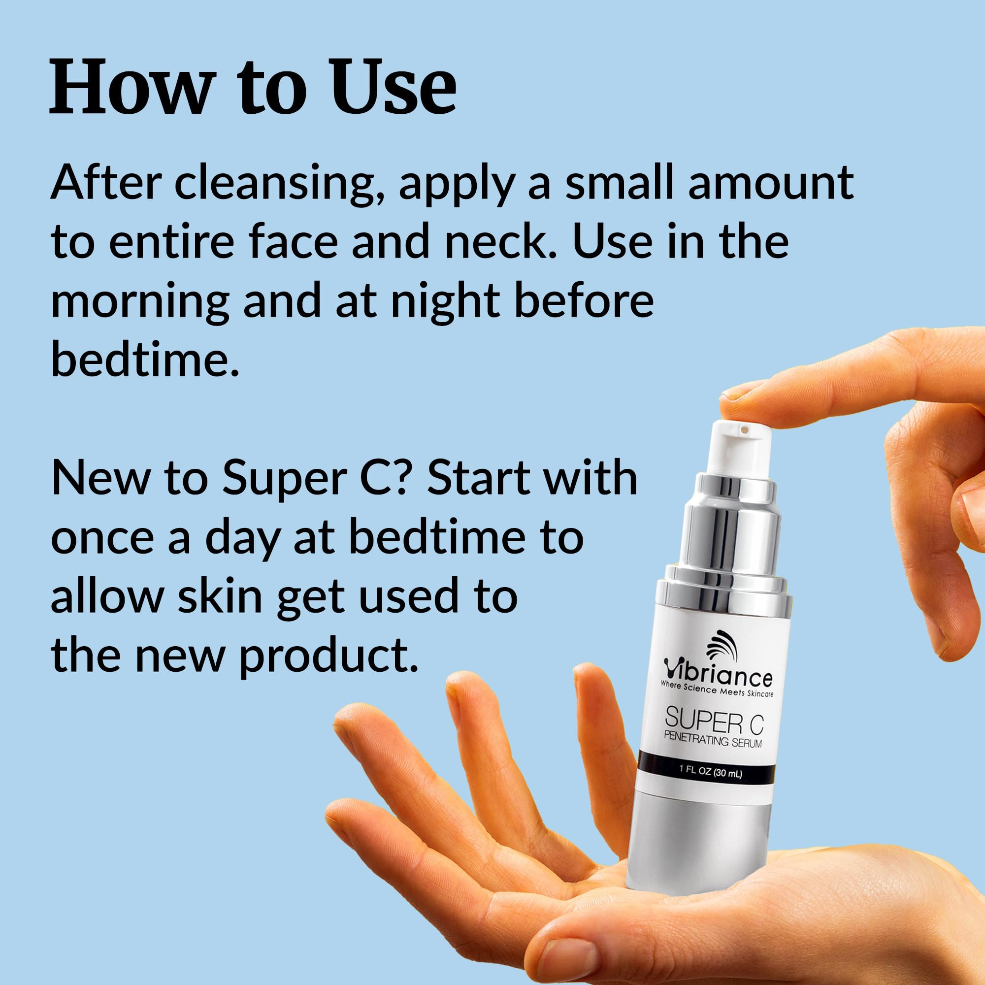 Vibriance Super C Serum for Mature Skin - All-in-One Vitamin Formula Hydrates, Firms, Lifts, Smooths, Targets Age Spots, Wrinkles, 1 fl oz Halalzen