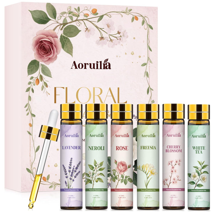Clean Essential Oils Set 6 x 10ml, Laundry Fragrance Oils for Diffusers, Soap Making - Eucalyptus & Cotton, Bergamot Black Tea, Cardamom & Cedar, Baby Powder, Clean Breeze, Fresh Linen