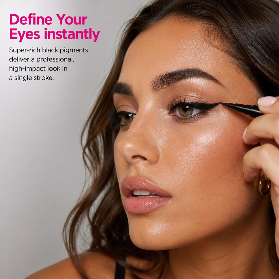 1 Pcs Eyeliner Pen, 001 Intense Black, Waterproof Black Eyeliner Pencil, Smudge-Proof 24HR Long Lasting Eye Makeup, Ultra-Creamy Retractable Gel Liner for Waterline & Smokey Looks Halalzen
