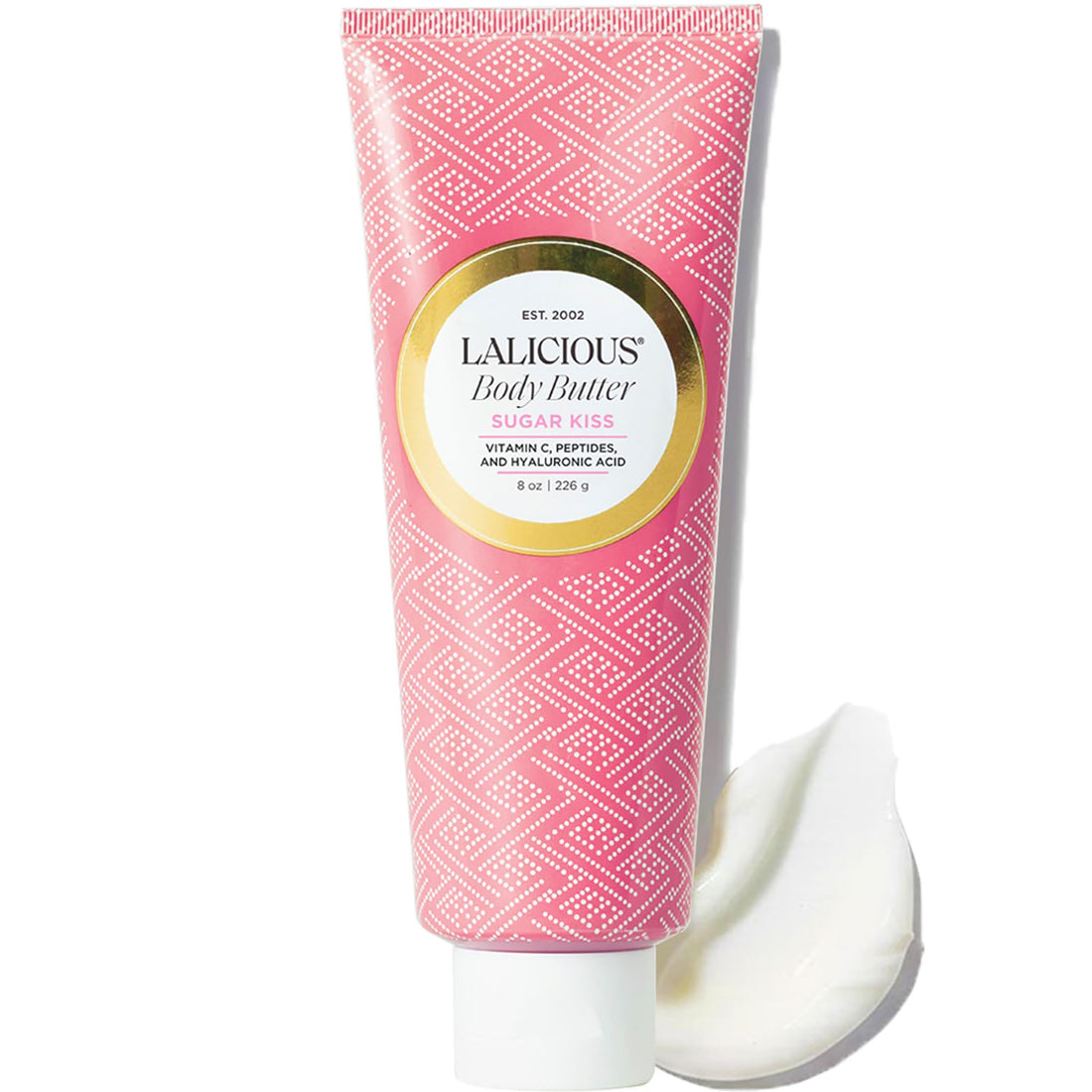 LaLicious Sugar Kiss® Whipped Body Butter 8oz | Ultra-Hydrating Shea Butter Body Cream with Hyaluronic Acid, Vitamin C & Peptides | Moisturizing Lotion for Dry Skin | Firming & Skin-Softening