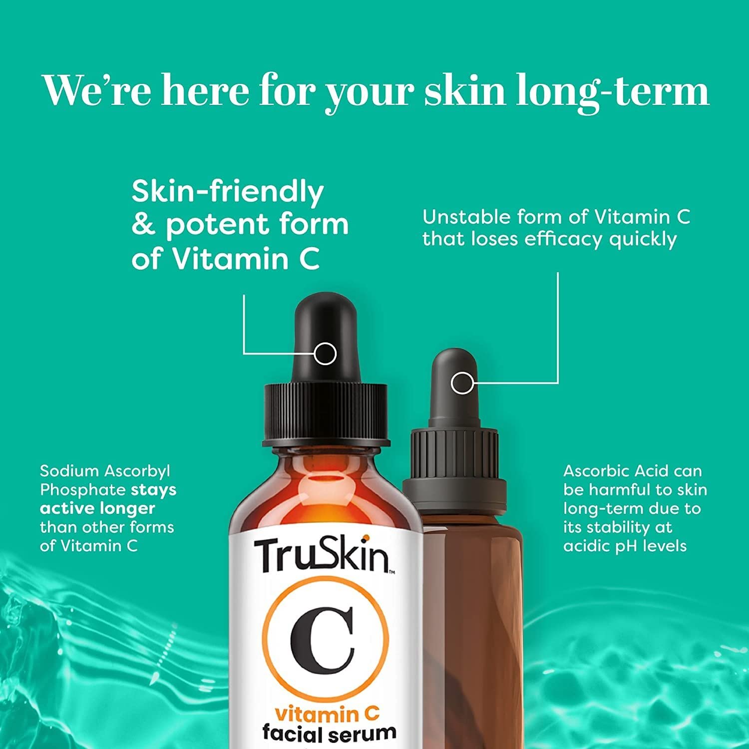 TruSkin Vitamin C Serum for Face – Anti Aging Face Serum with Vitamin C, Hyaluronic Acid, Vitamin E – Brightening Serum for Dark Spots, Even Skin Tone, Eye Area, Fine Lines & Wrinkles, 1 Fl Oz 30ml