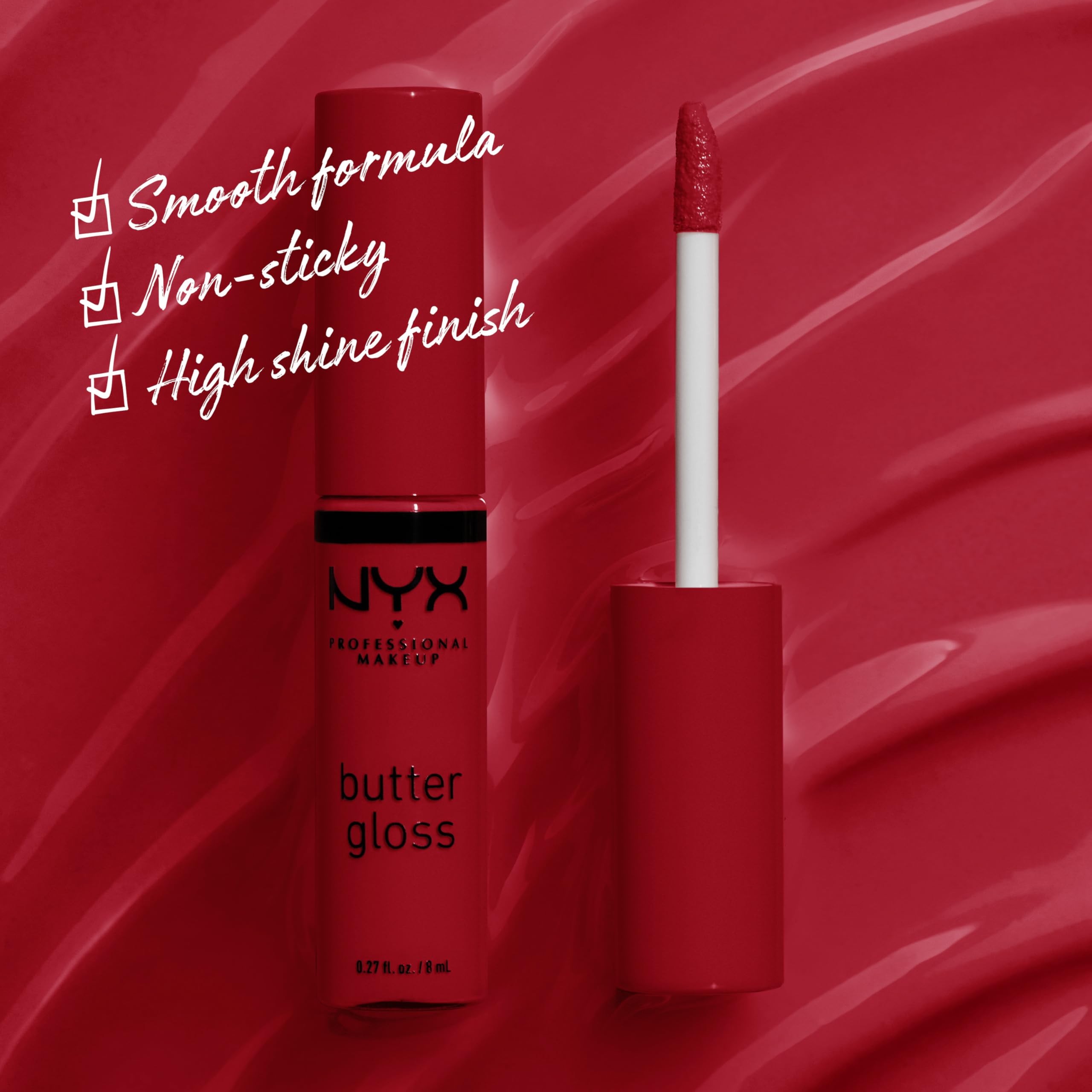 NYX PROFESSIONAL MAKEUP Butter Gloss, Non-Sticky Lip Gloss - Madeleine (Mid-Tone Nude)