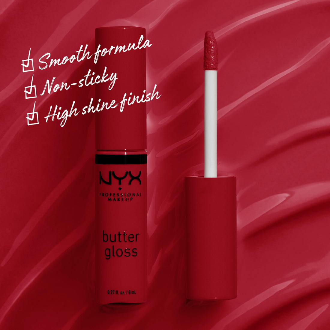 NYX PROFESSIONAL MAKEUP Butter Gloss, Non-Sticky Lip Gloss - Madeleine (Mid-Tone Nude)