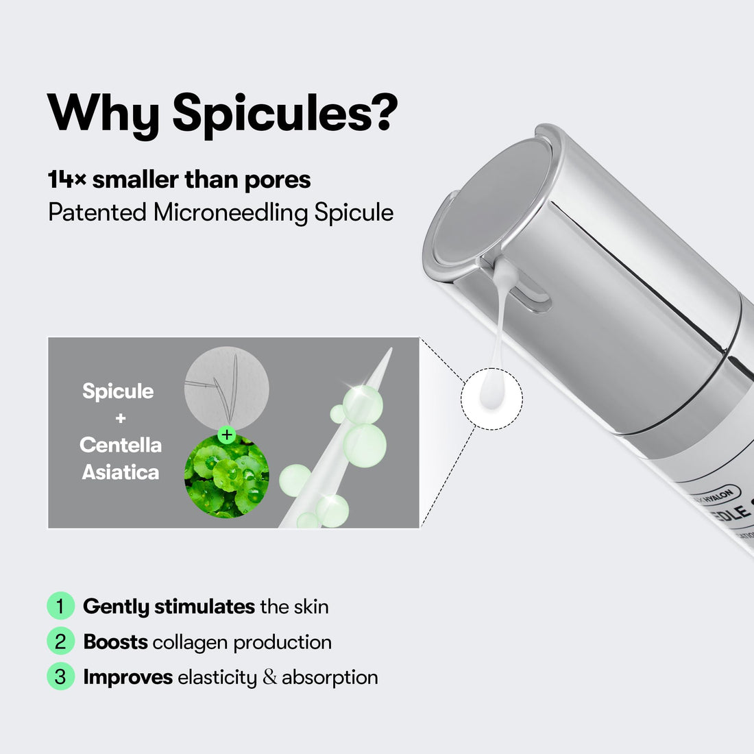 VT COSMETICS CICA Reedle Shot 300, Spicule Microneedling Serum for Pore Care & Exfoliation, Exosome & Centella Asiatica for Glass Skin, Smooth Skin Texture, Korean Skin Booster (1.69 Fl Oz / 50ml) Halalzen