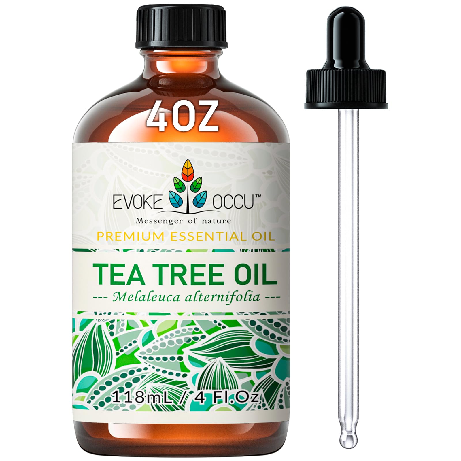EVOKE OCCU Jasmine Essential Oil 118ml, Pure Jasmine Oil for Aromatherapy Diffuser Candle Soap Making- 4 FL Oz