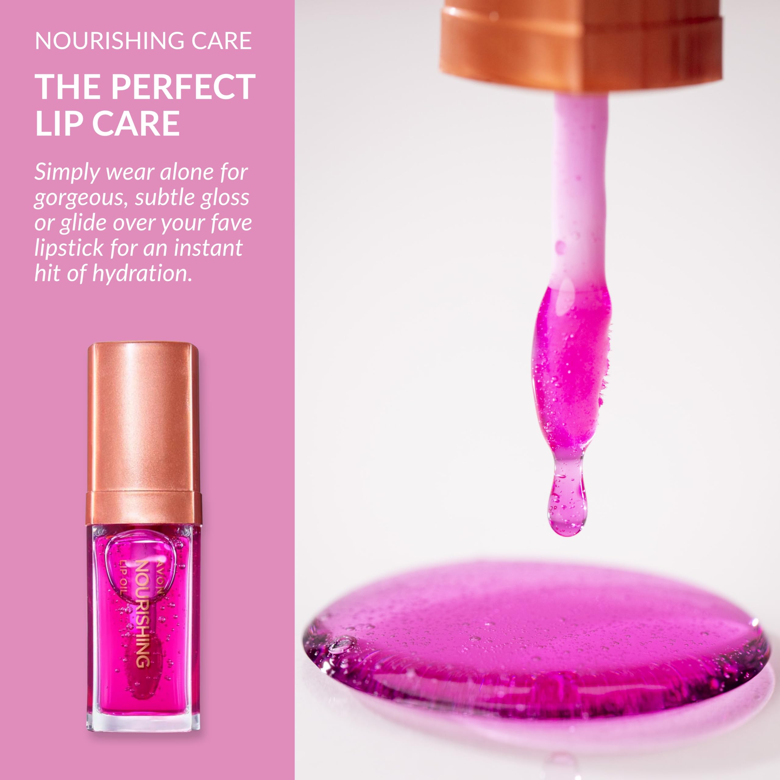Avon Nourishing Lip Oil With Jojoba, Avocado & Coconut Oils. Plus, Vitamin E, SPF12, Locks in Moisture, Blossom, Cruelty Free