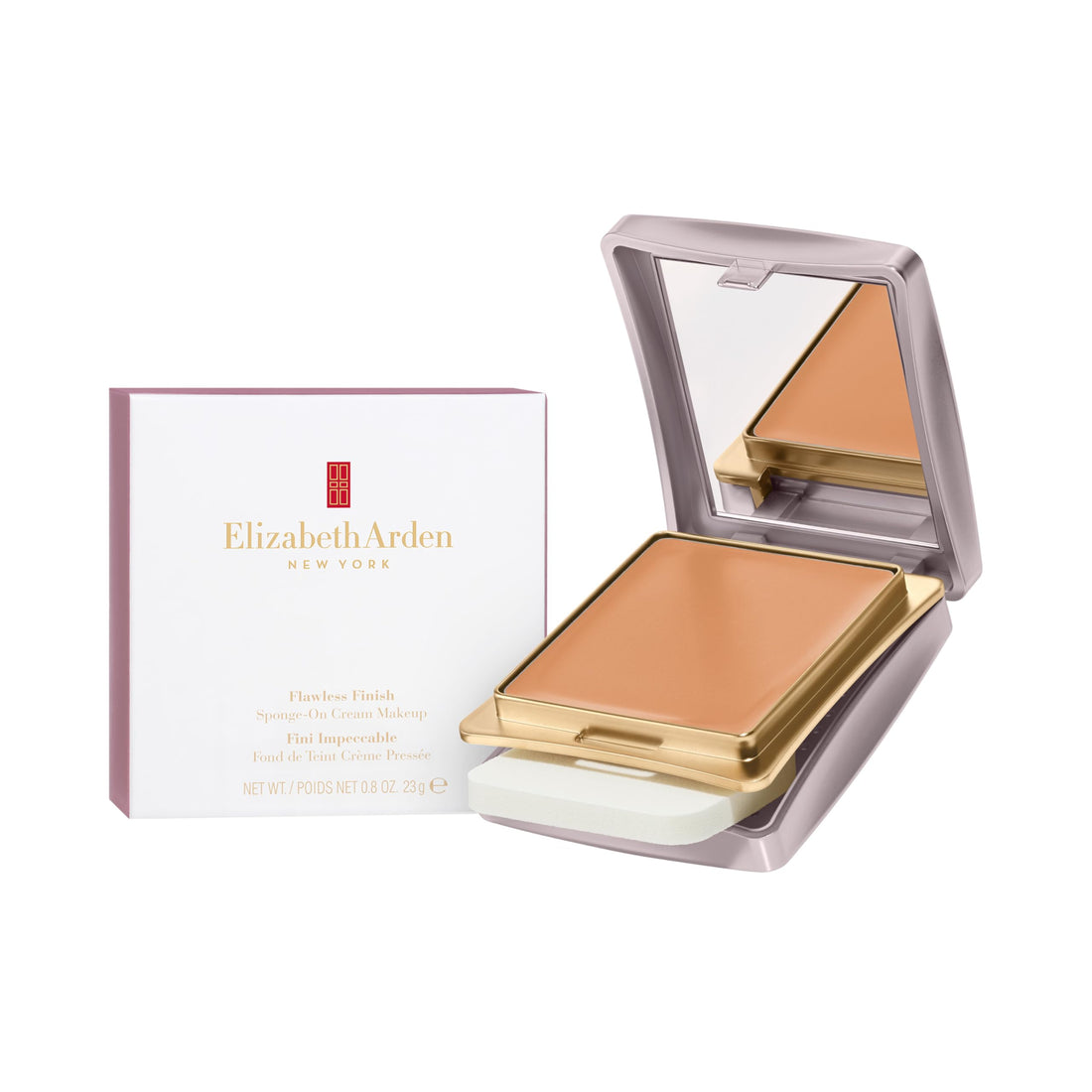 Elizabeth Arden Flawless Finish Sponge-On Cream Foundation Makeup, Medium-to-Full Coverage, Includes Compact & Applicator, 0.8oz Halalzen
