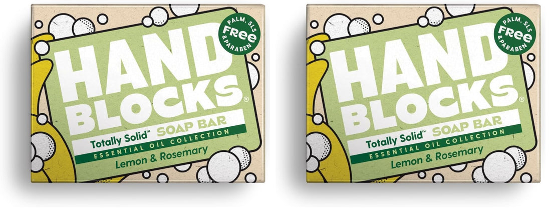 Hand Blocks: Cedarwrood & Eucalyptus (6 Pack) - Cold Processed Natural Soap Bars - Plastic, Palm, SLS, SLES & Paraben Free Halalzen