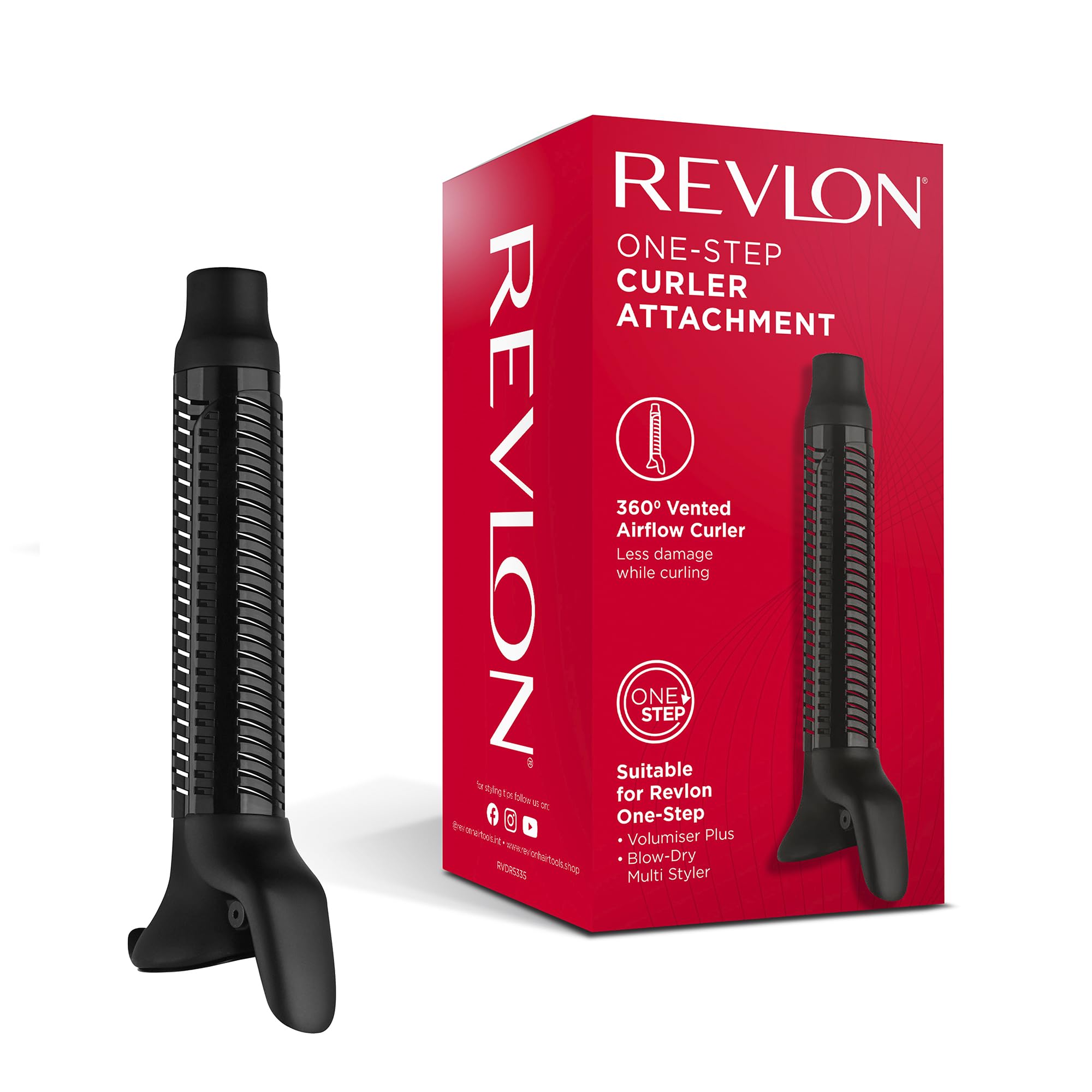 REVLON One-StepTM Blow-Dry Multi Air Styler 5-in-1 (Detachable Heads, Curler, Dryer, Volumiser, Styler and Shape Enhancer). RVDR5370 Halalzen