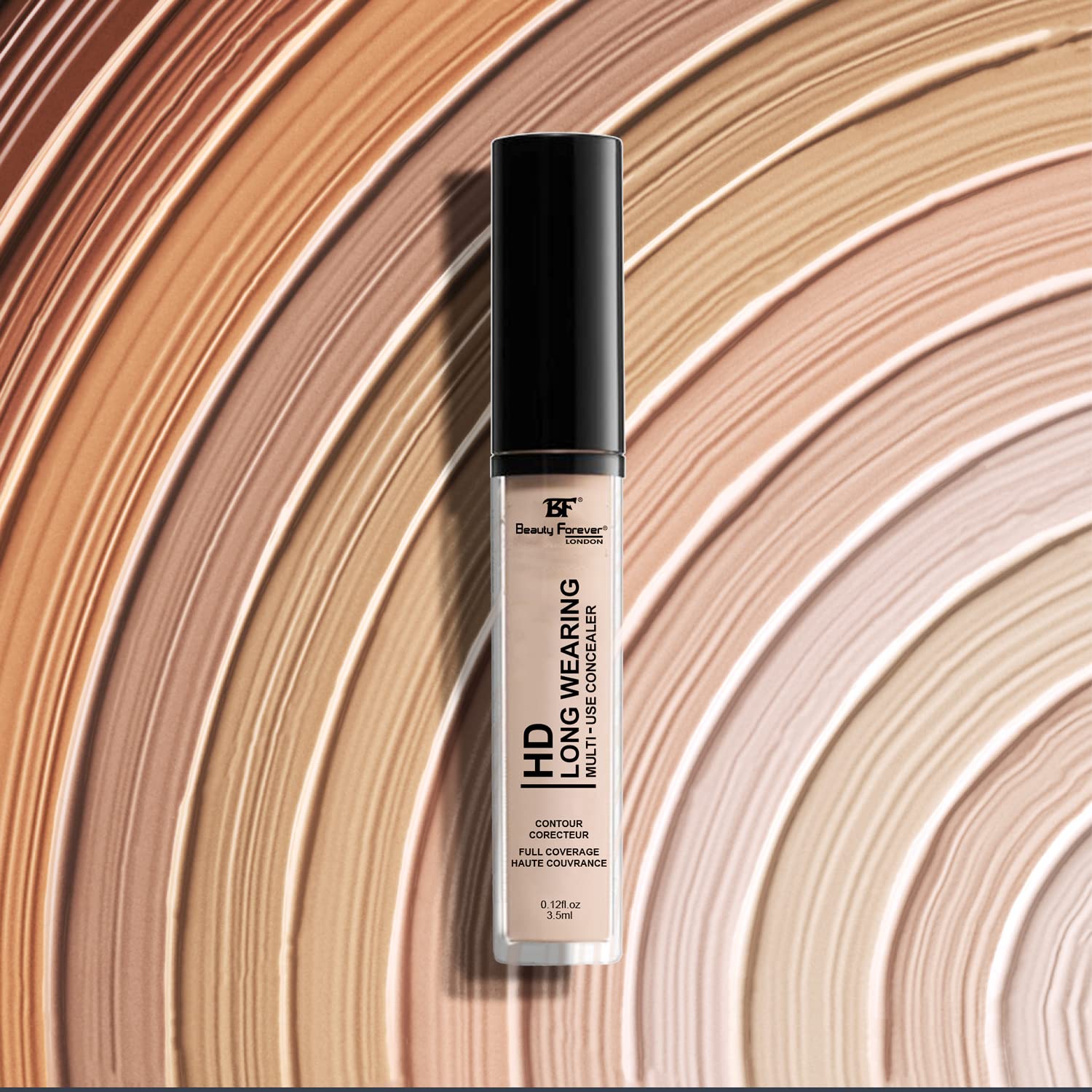 Beauty Forever HD Long Wearing Multi-use Concealer, Emollient Rich Formula, Creamy & Blend-able, 3.5ml (04 SAND) Halalzen