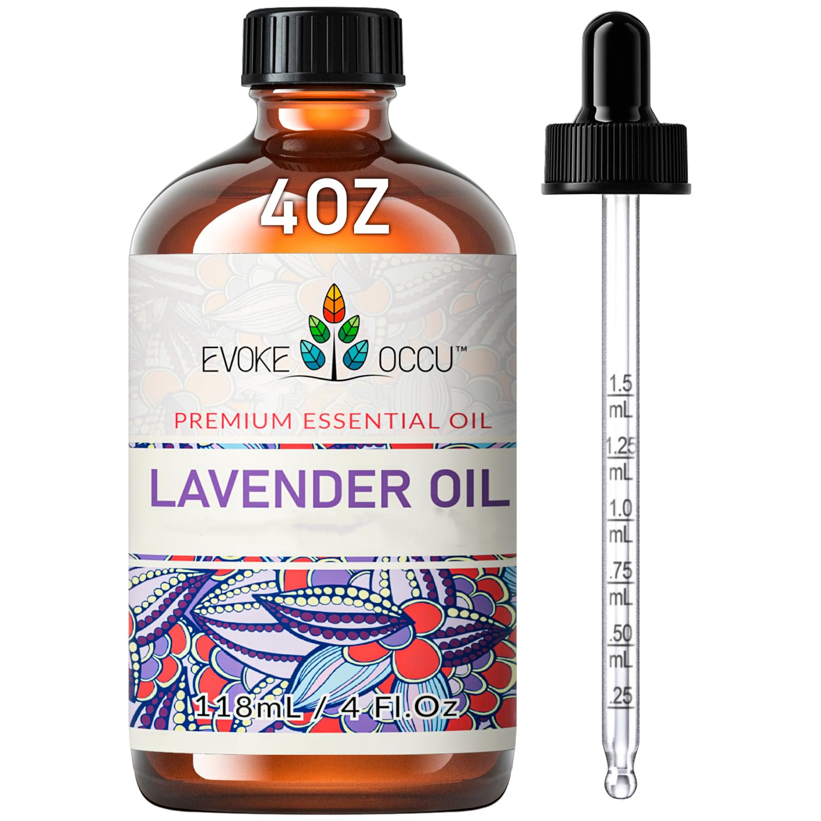 EVOKE OCCU Jasmine Essential Oil 118ml, Pure Jasmine Oil for Aromatherapy Diffuser Candle Soap Making- 4 FL Oz