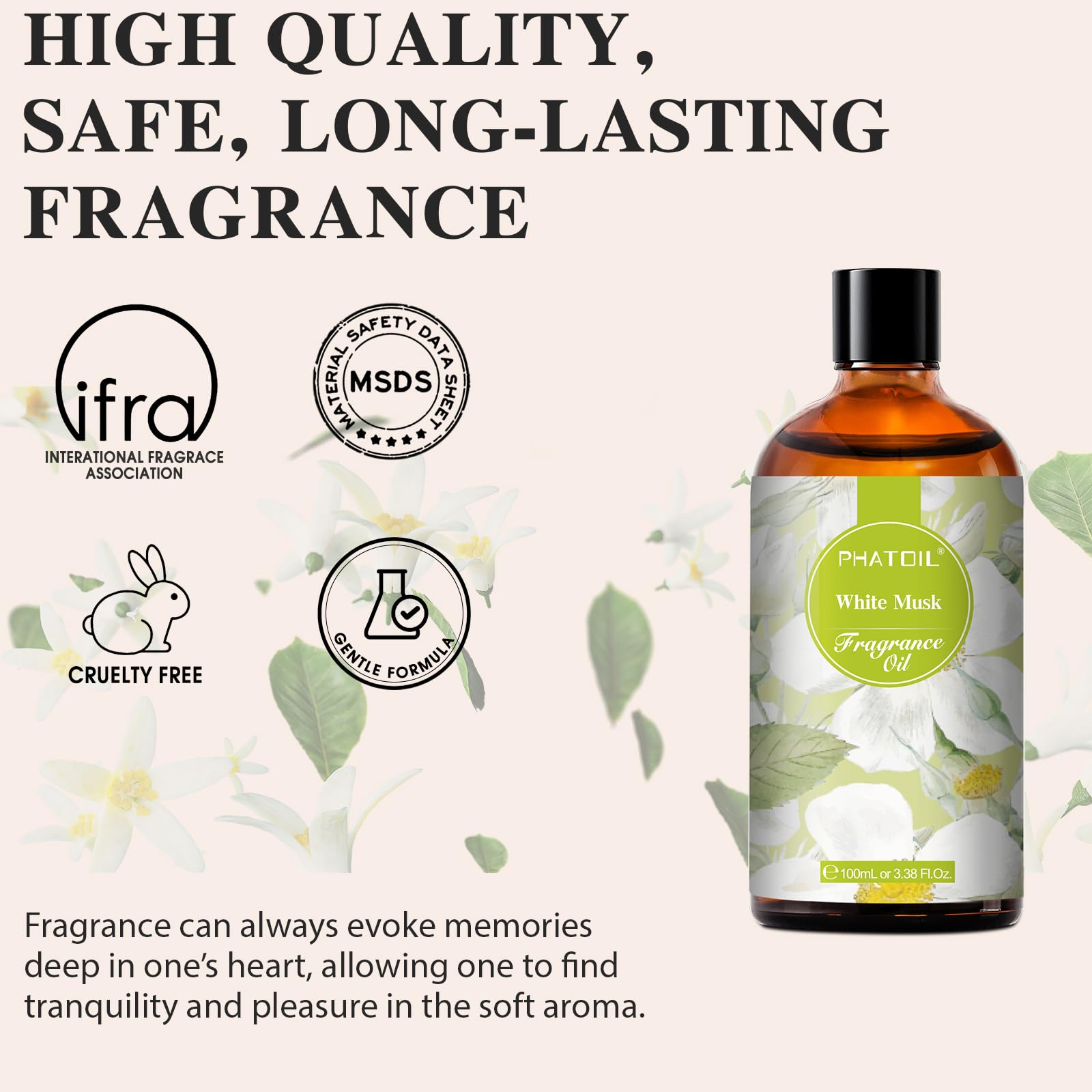 PHATOIL Coconut & Vanilla Fragrance Oils for Aromatherapy, Essential Oils for Diffusers for Home, Premium Quality Coconut & Vanilla Fragrance Essential Oil, Perfect for Diffuser, Relaxation - 100ml