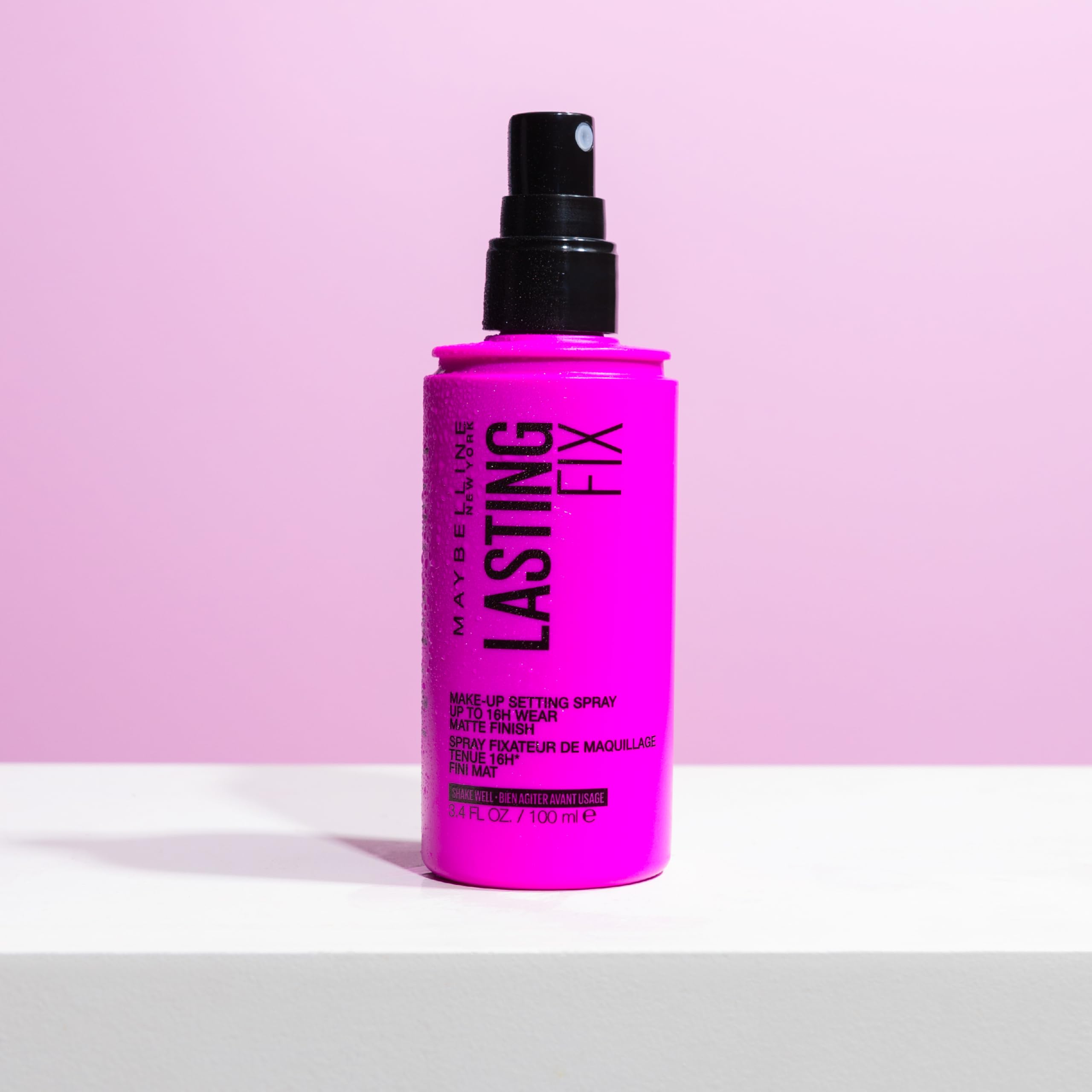 Maybelline New York Lasting Fix Matte Setting Spray, Micro-Fine Liquid Mist to Lock in Your Makeup Look for All-Day Wear Without Melting Fading or Smudging, Lasting Fix Matte, 100 Clear Halalzen