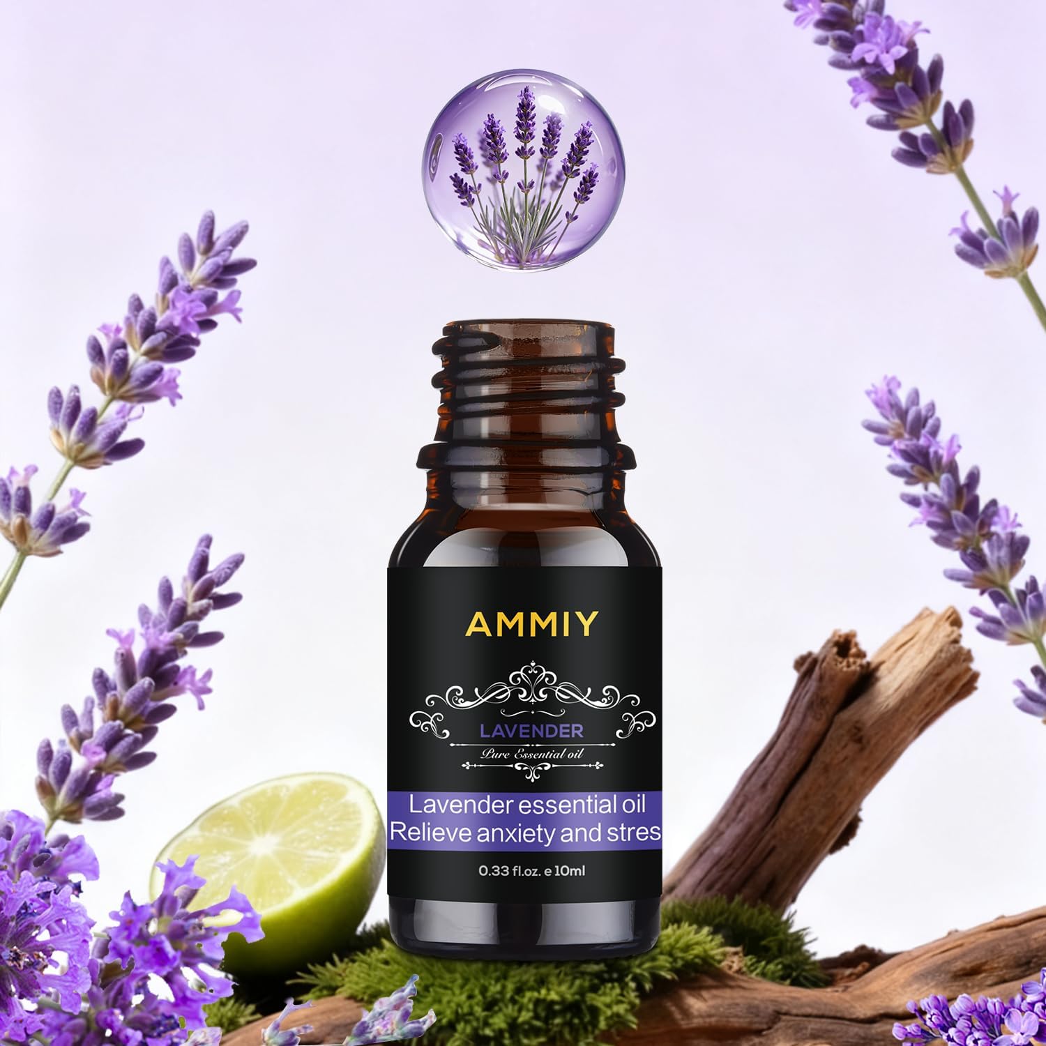 Essential Oils Gift Set, 10ml*Top 6 Relaxing Scents, Pure, Natural, Vegan Oils Including Eucalyptus, Lemon, Peppermint, Lavender, Sweet Orange and Tea Tree