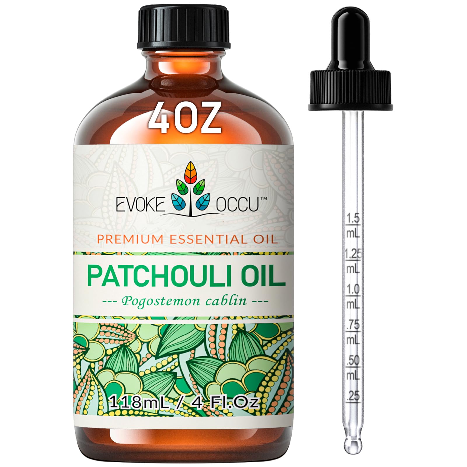 EVOKE OCCU Jasmine Essential Oil 118ml, Pure Jasmine Oil for Aromatherapy Diffuser Candle Soap Making- 4 FL Oz
