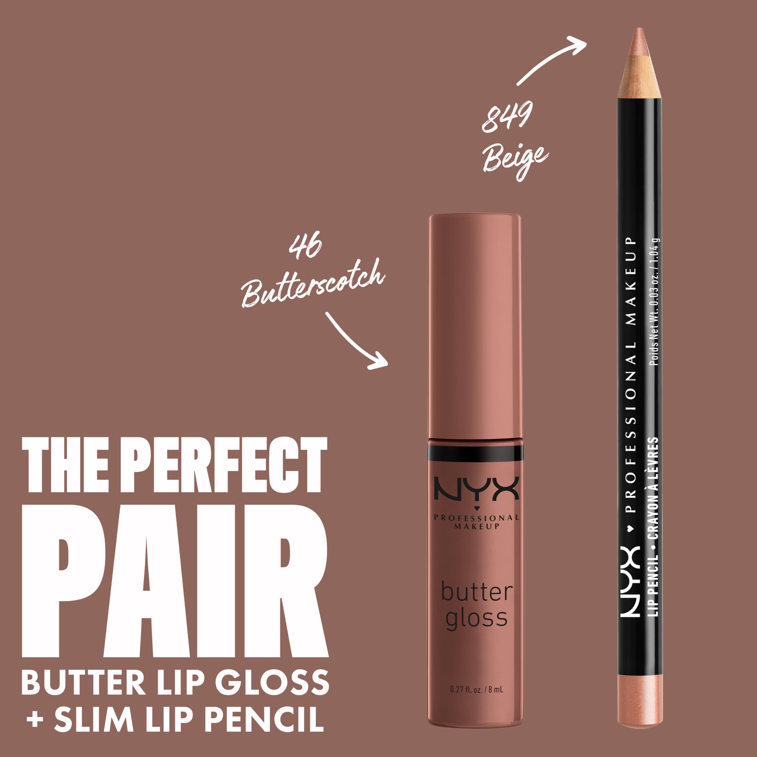 NYX PROFESSIONAL MAKEUP Butter Gloss, Non-Sticky Lip Gloss - Madeleine (Mid-Tone Nude)