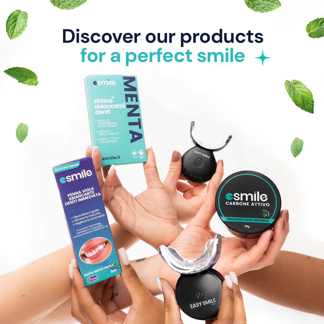 ESMILE Teeth Whitening Kit with 16 LED Light – Professional Home Whitening System for Sensitive Teeth – Fast Stain Removal, Enamel Safe, Includes Whitening Gel