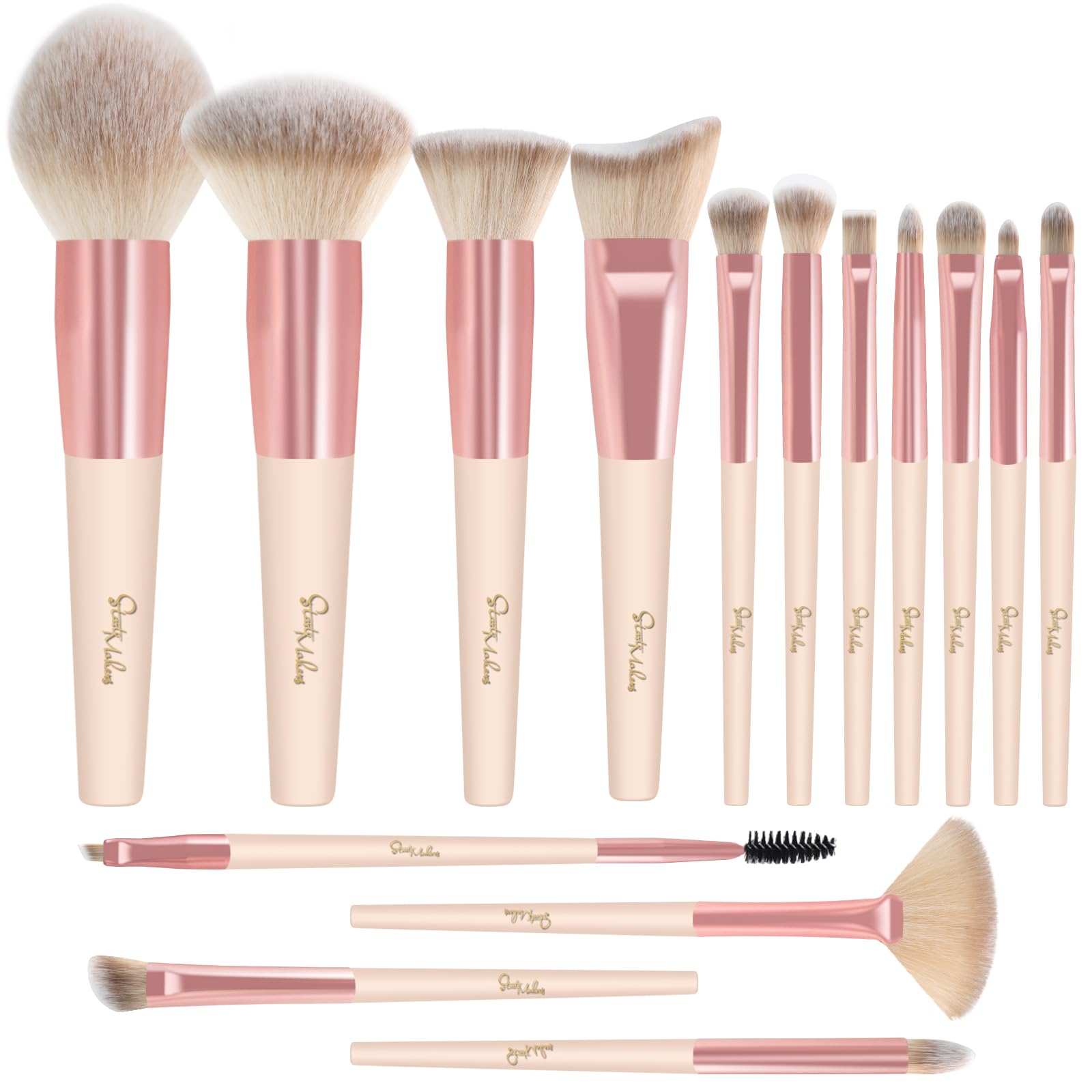 Makeup Brushes 10Pcs Marble Makeup Brush Set Foundation Powder Blush Blending Eyeshadow Brushes Sets Halalzen