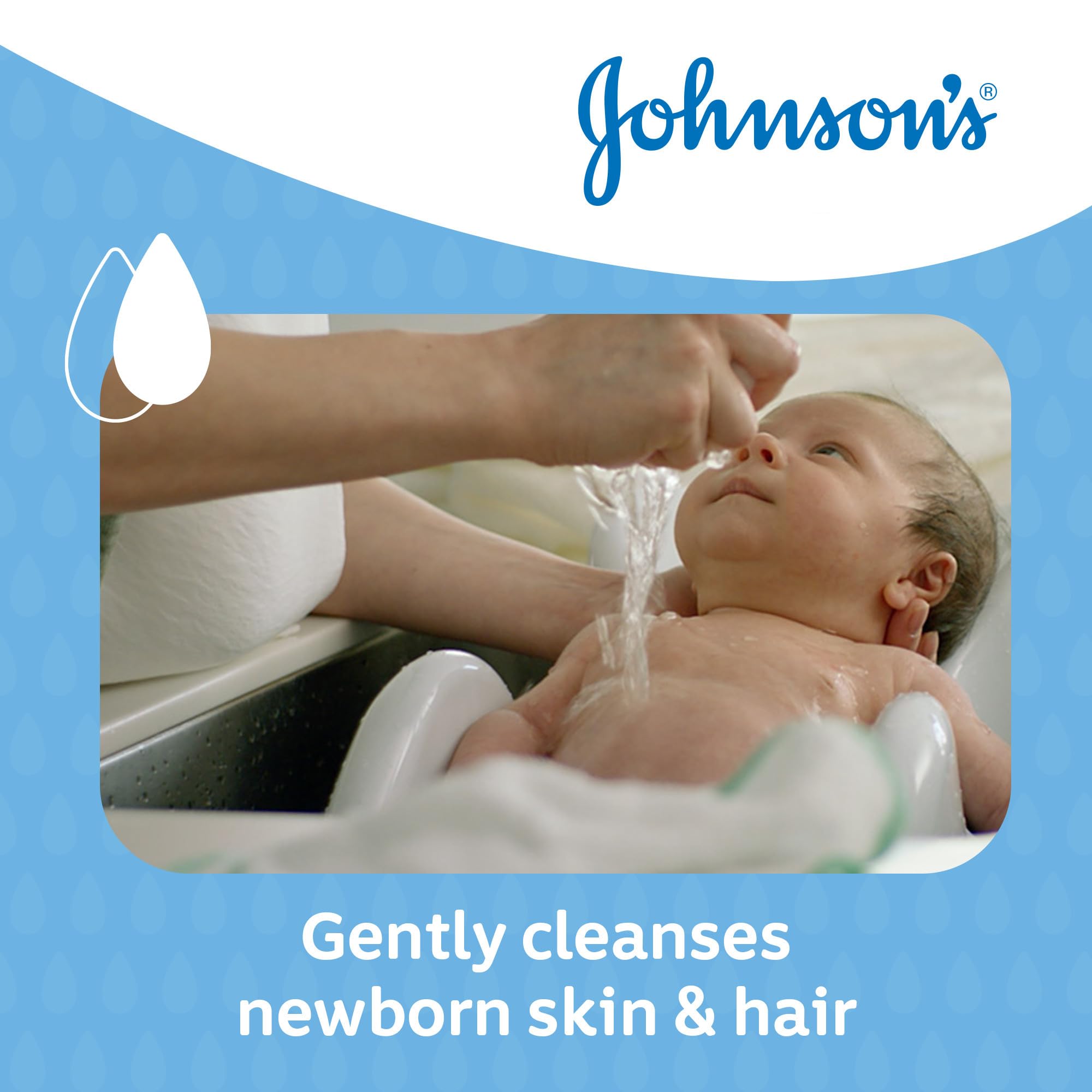 Johnson's Baby Top to Toe Wash (1 x 500 ml), Gentle & Mild Head to Toe Wash for Newborn Care, Newborn Essentials No More Tears, Suitable for Babies First Bath, Kids and Adults
