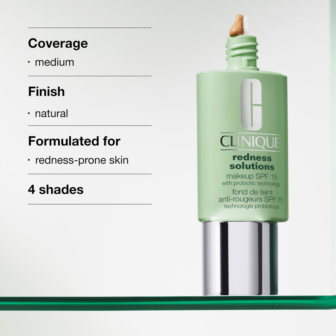 Clinique Redness Solutions Liquid Foundation Face Makeup Broad Spectrum SPF 15 With Probiotic Technology Halalzen