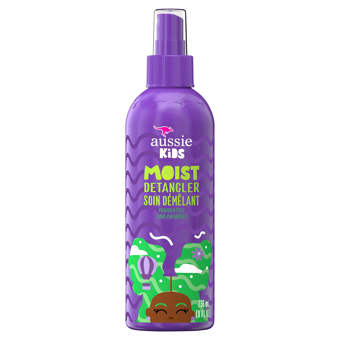 Aussie Kids Moist Detangler Spray, Sulfate & Paraben Free, Moisturizing & Tangle-Free Hair Care for Kids, Cruelty-Free, 8 Fl Oz Each, 3 Pack Halalzen