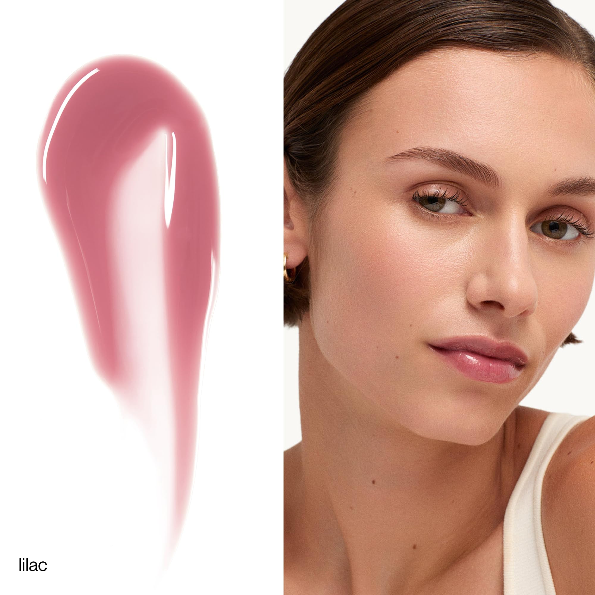 goop Beauty Hydra-Barrier Gel Gloss | Hydrating Lip Gloss to Moisturize & Plump Lips | Hyaluronic Acid & Vitamin E | Glaze - Palest Clear Pink | 0.13 oz