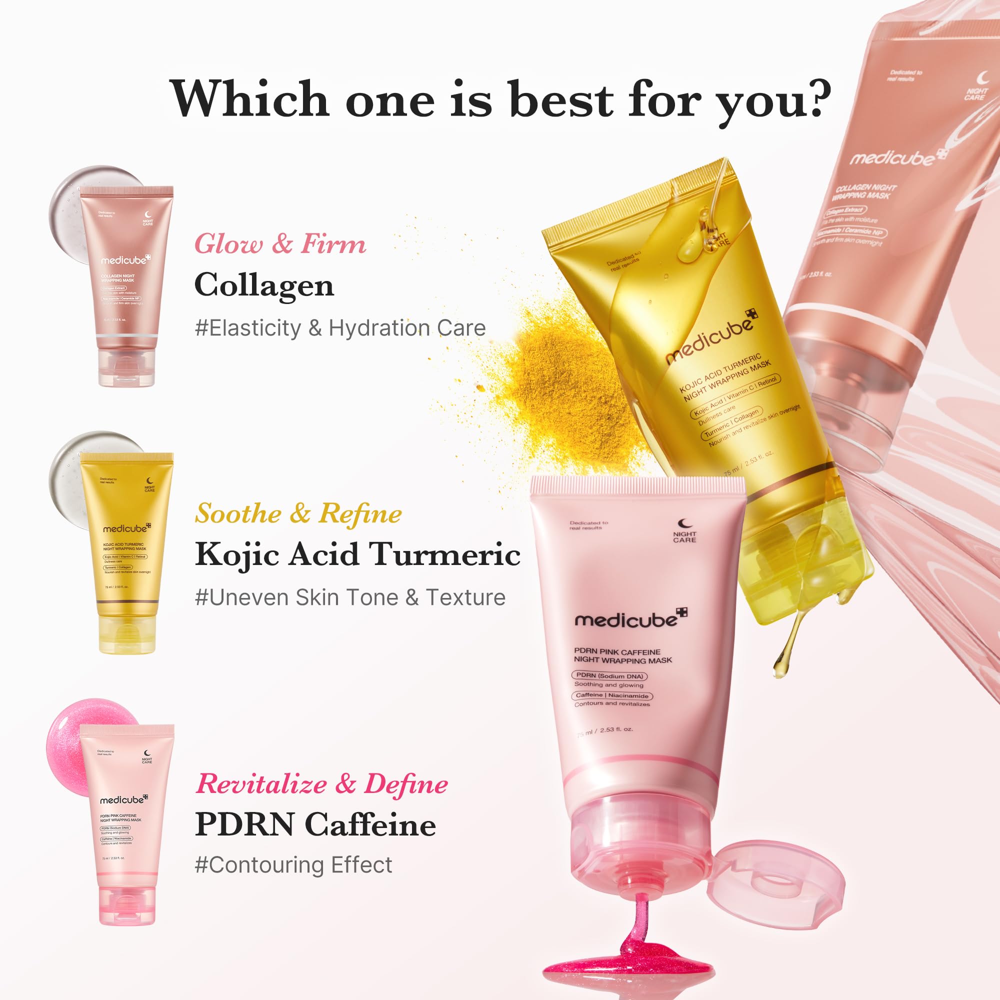medicube Wrapping Mask Collagen Overnight Peel Off Facial Mask | Elasticity & Hydration Care For Firmer-Looking, Radiant Skin | Hydrolyzed Collagen For Glowing Skin | Korean Skin Care, 2.53 fl.oz