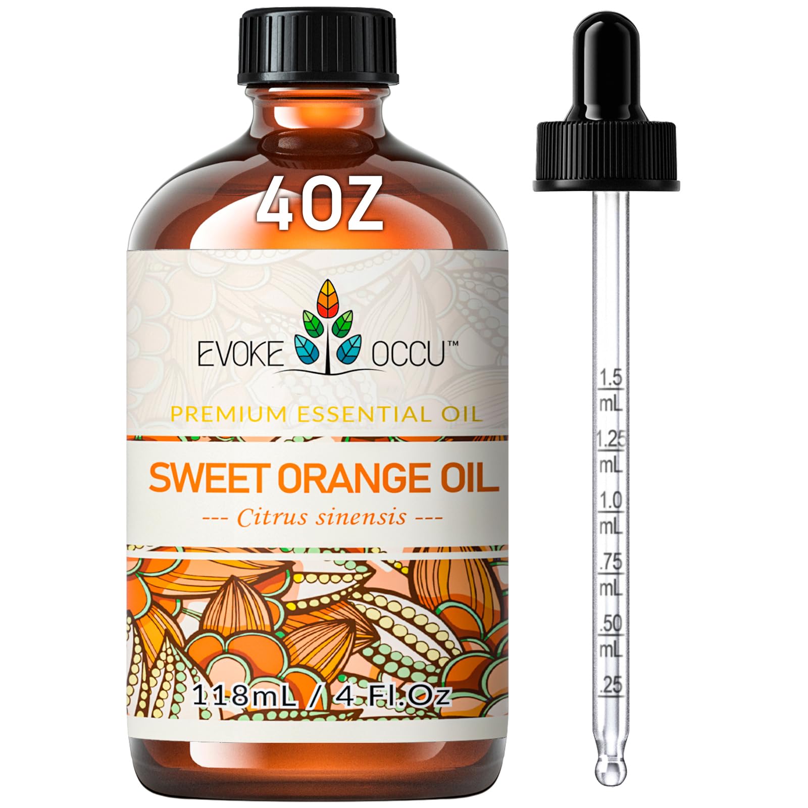 EVOKE OCCU Jasmine Essential Oil 118ml, Pure Jasmine Oil for Aromatherapy Diffuser Candle Soap Making- 4 FL Oz
