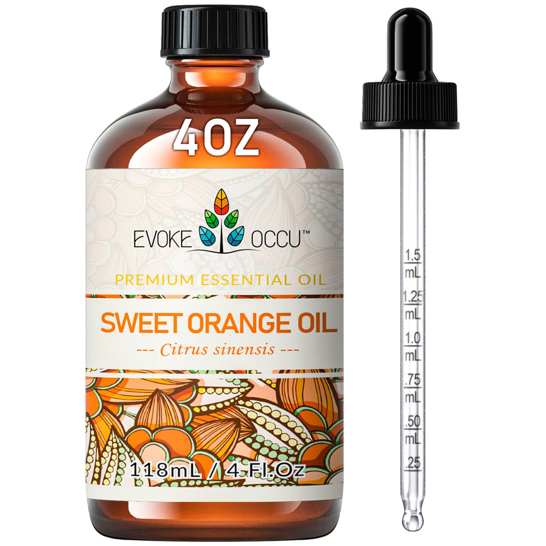 EVOKE OCCU Jasmine Essential Oil 118ml, Pure Jasmine Oil for Aromatherapy Diffuser Candle Soap Making- 4 FL Oz