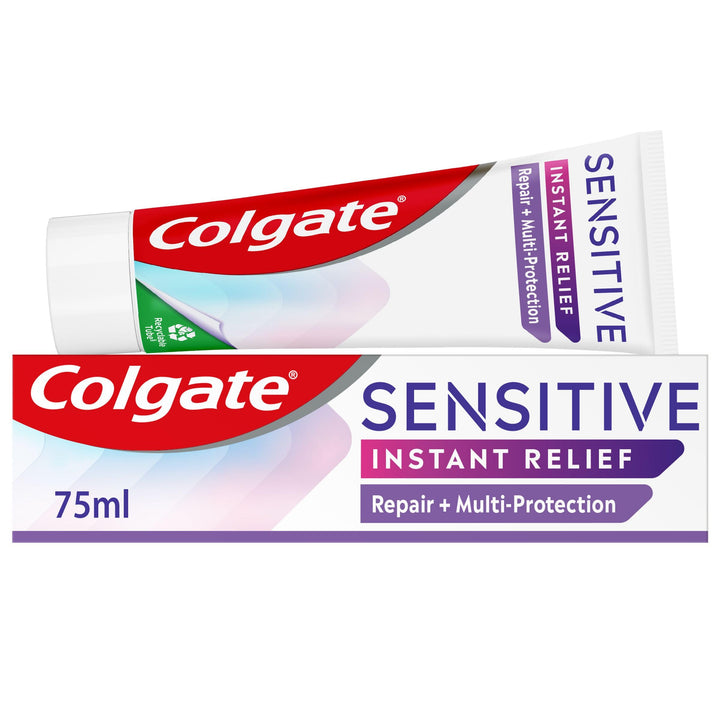 Colgate Sensitive Repair & Prevent + Gentle Whitening Toothpaste 75ml, Toothpaste for Sensitive Teeth, Acts in 1 Minute, Seals and Repairs Sensitive Areas of Teeth, Prevents Pain Coming Back