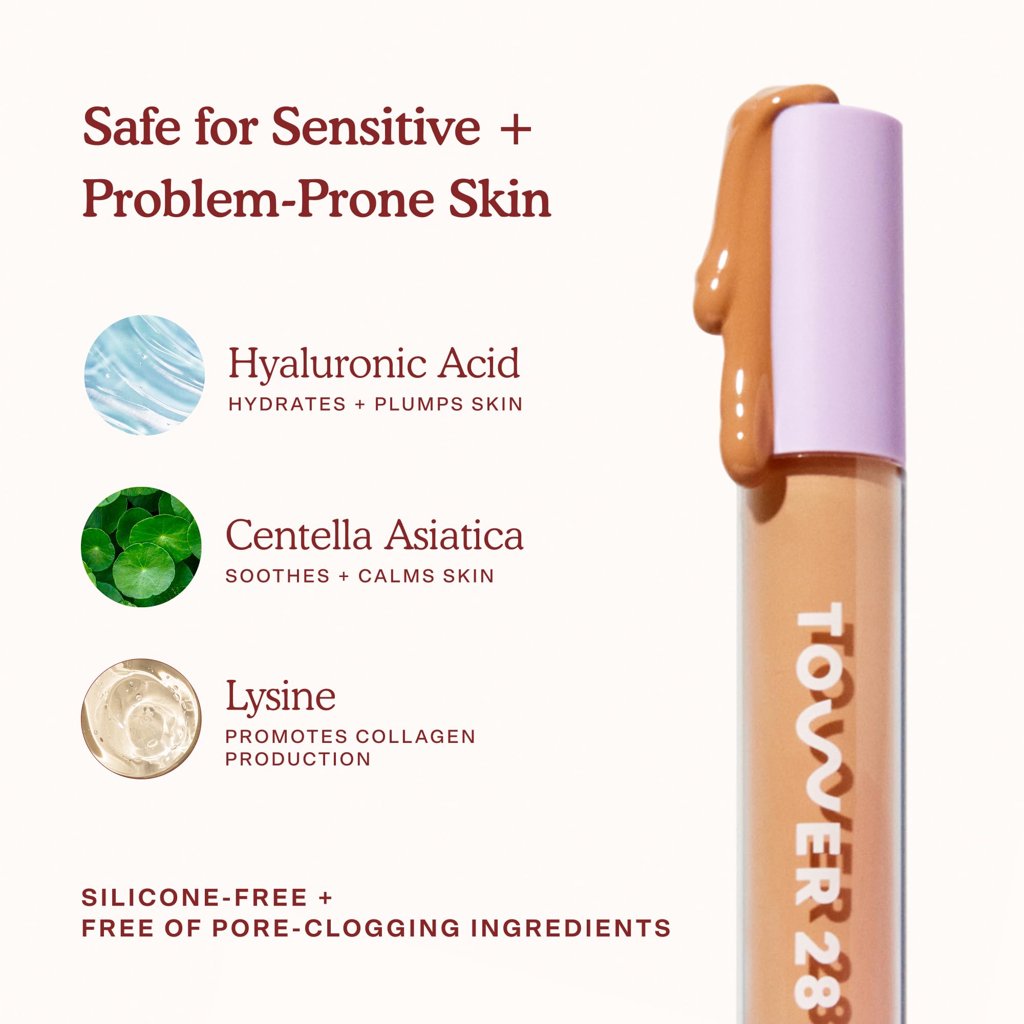 Tower 28 Swipe Serum Concealer - Hydrating Medium-Full Coverage Concealer + Under Eye Brightener - Skin Care Infused Makeup with Hyaluronic Acid + Soothing Centella - 4.0 Light/Medium Cool (0.22 oz)