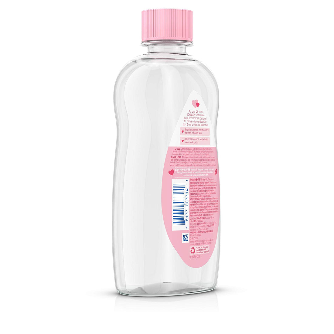 Johnson's Baby Oil, Pure Mineral Oil to Prevent Moisture Loss for Newborn, Kids, & Adults, Gentle, Soothing Baby Massage Oil, Dry Skin Relief, Hypoallergenic, Original Scent, Baby Essentials, 3 fl. oz Halalzen