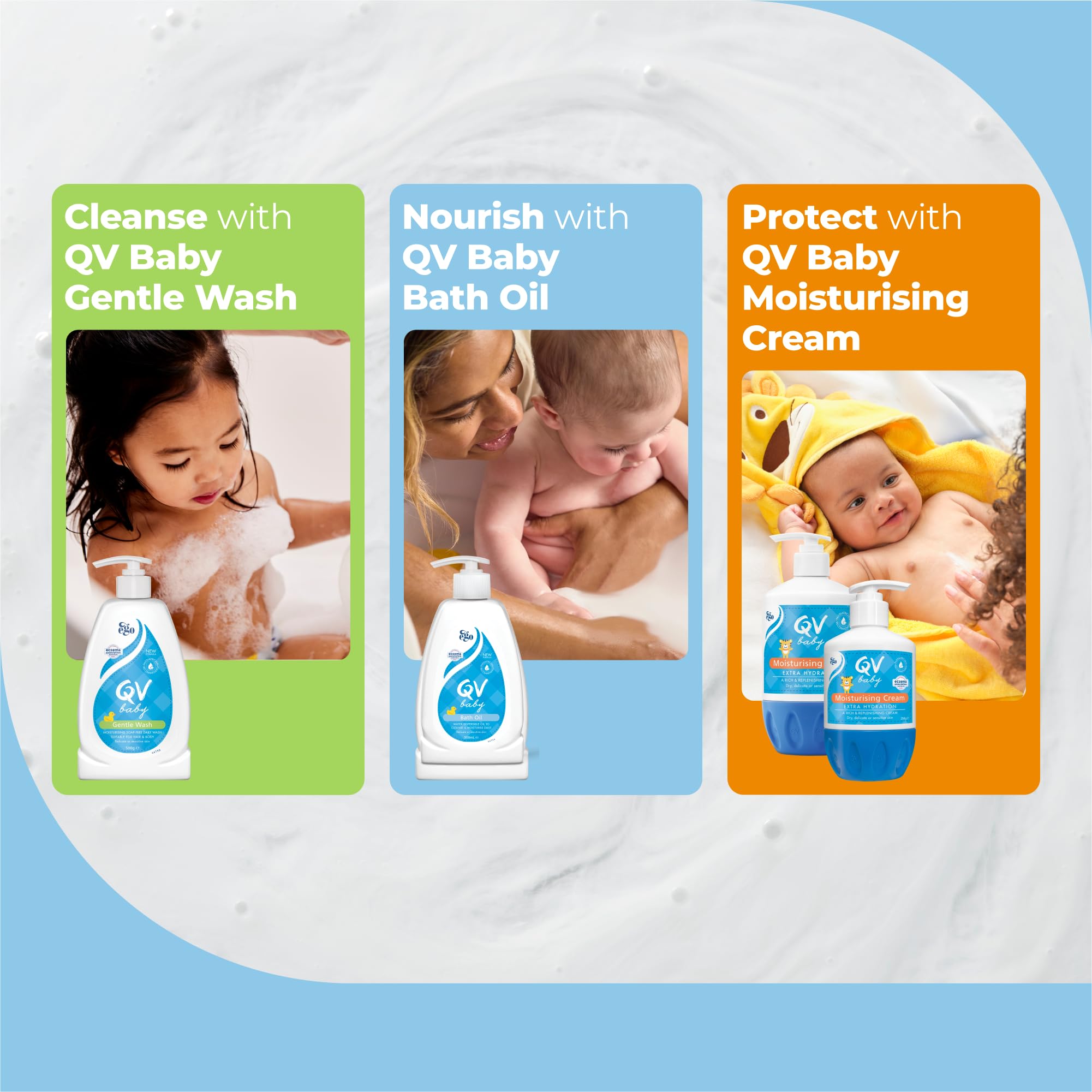 QV Baby Moisturising Cream, 250g - Rich Moisturising Cream With Glycerin and Vitamin B3 For Babies and Newborn, Non-Greasy For Sensitive Skin, with 24-Hour Protection, Baby Moisturiser, pH-balanced Halalzen