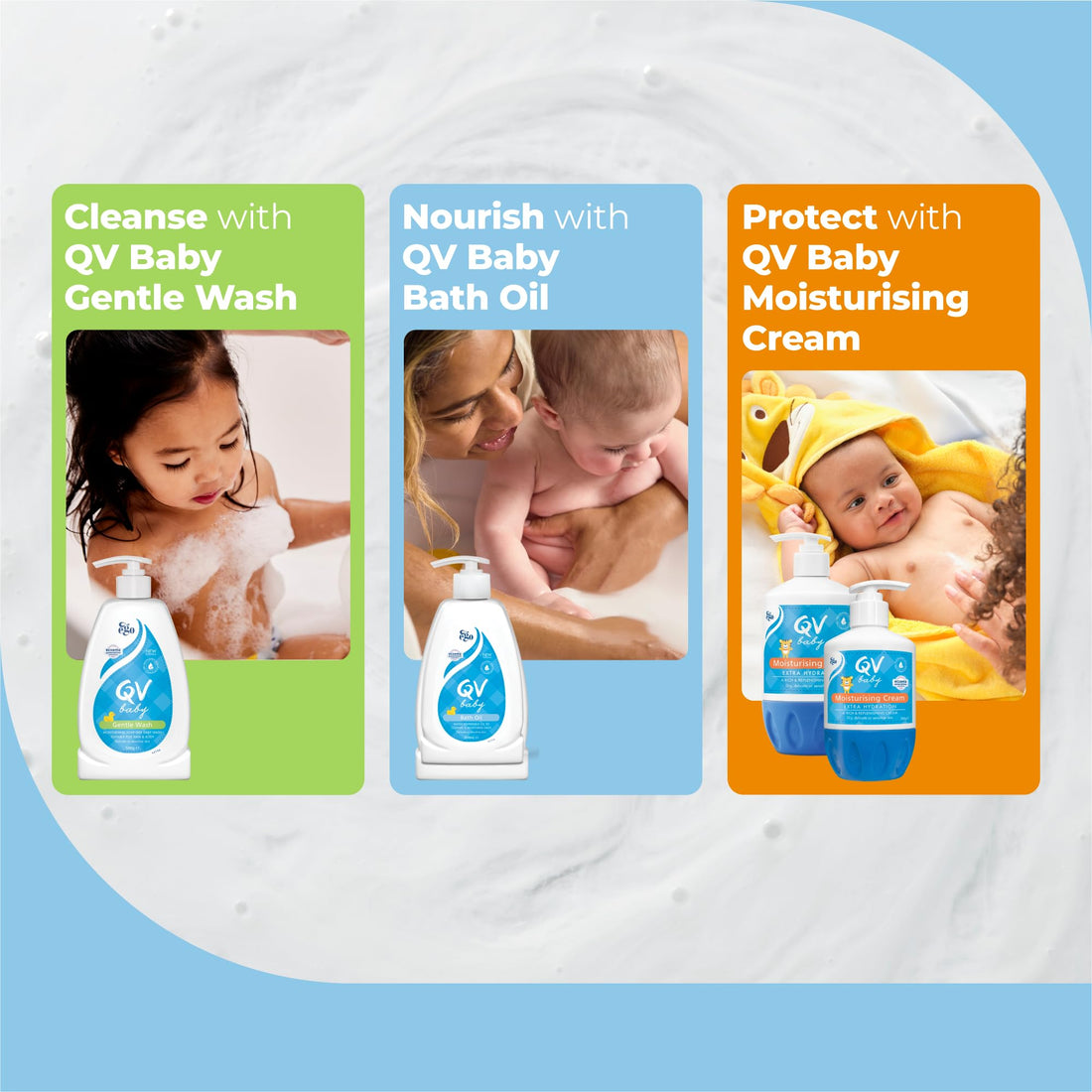 QV Baby Moisturising Cream, 250g - Rich Moisturising Cream With Glycerin and Vitamin B3 For Babies and Newborn, Non-Greasy For Sensitive Skin, with 24-Hour Protection, Baby Moisturiser, pH-balanced Halalzen